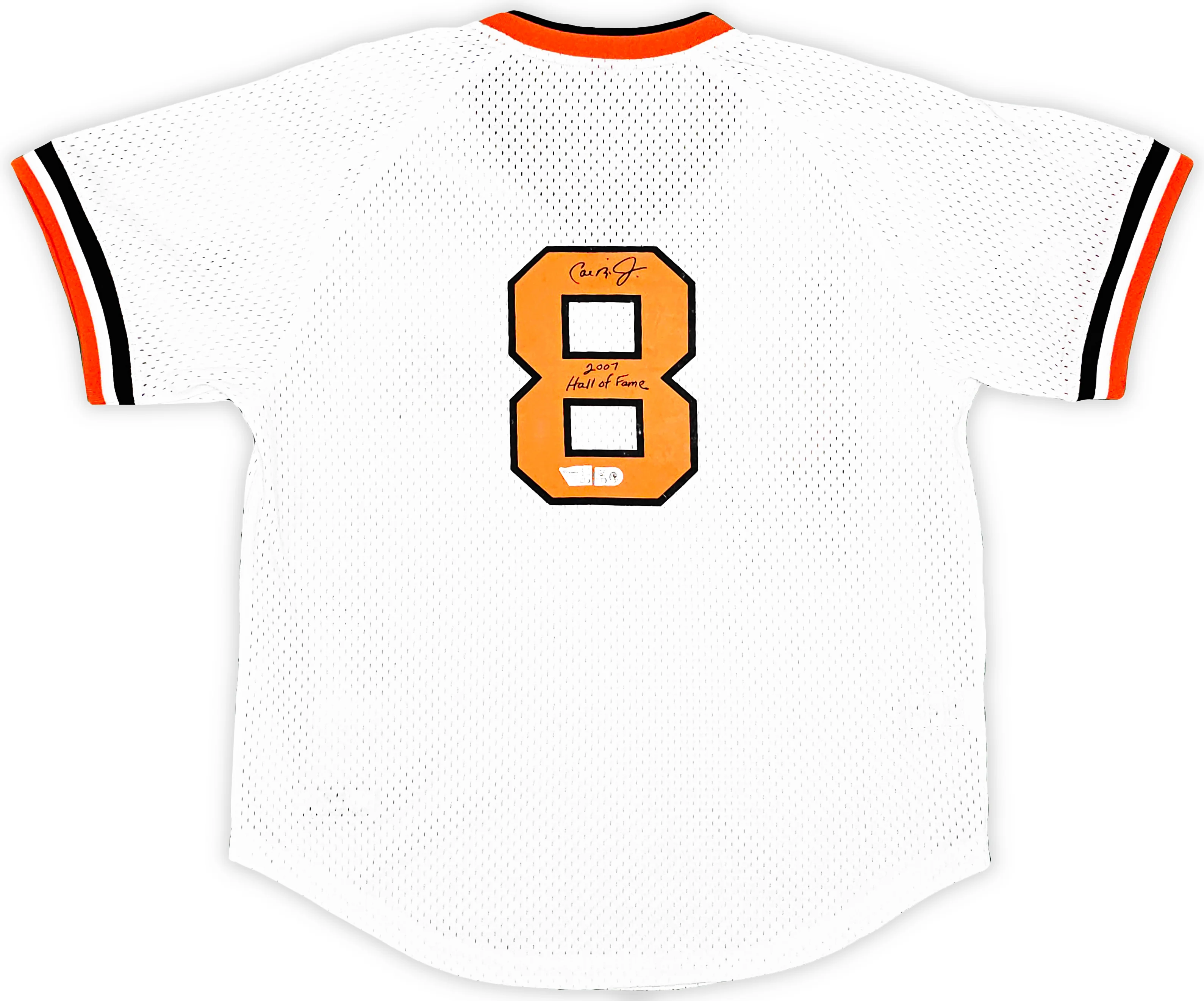 Baltimore Orioles Cal Ripken Jr. Autographed White Mitchell & Ness Authentic Batting Practice BP Jersey Size L "HOF 2007" Fanatics Holo Stock #218728 - Image 2