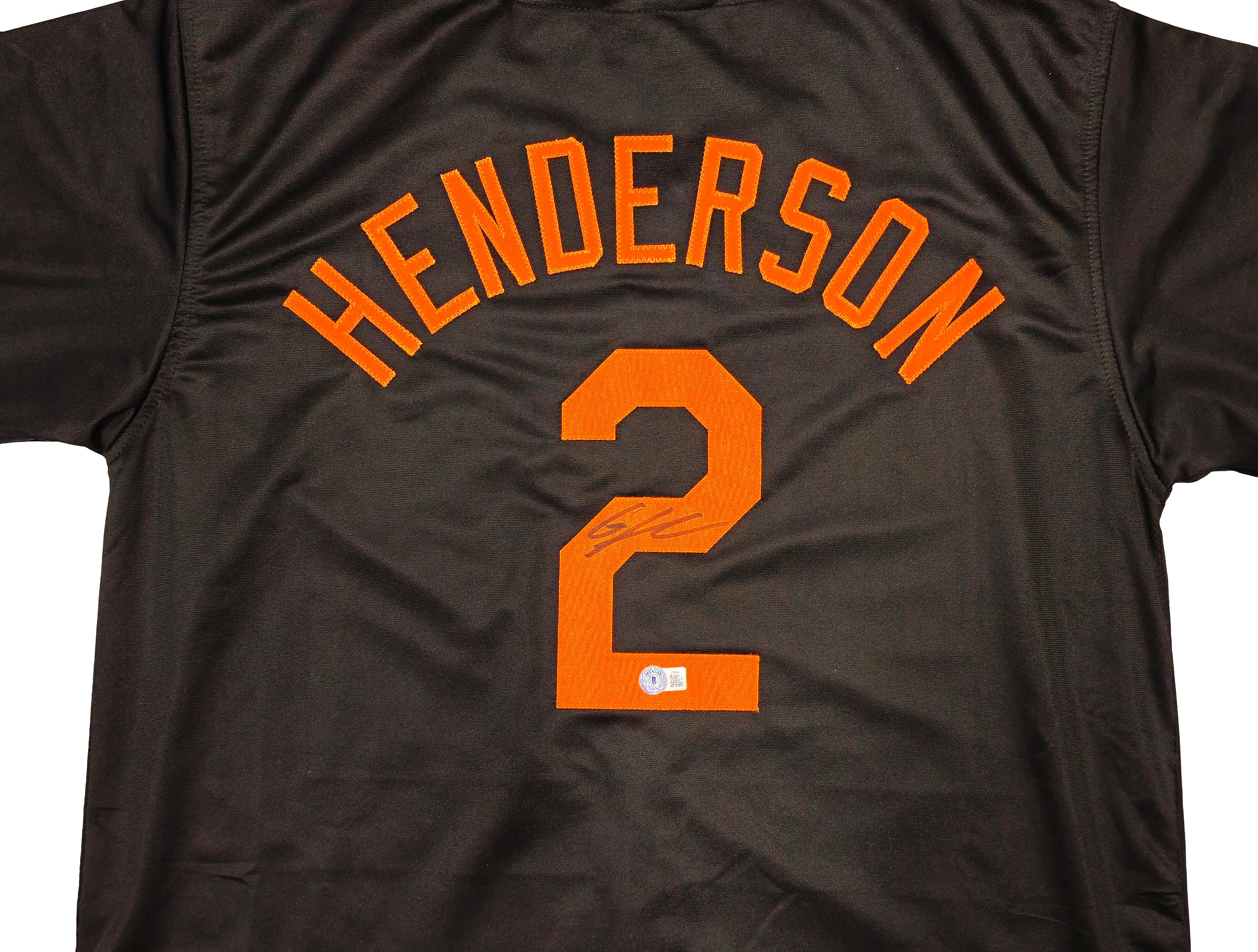 Baltimore Orioles Gunnar Henderson Autographed Black Jersey Beckett BAS Witness Stock #238793 - Image 3