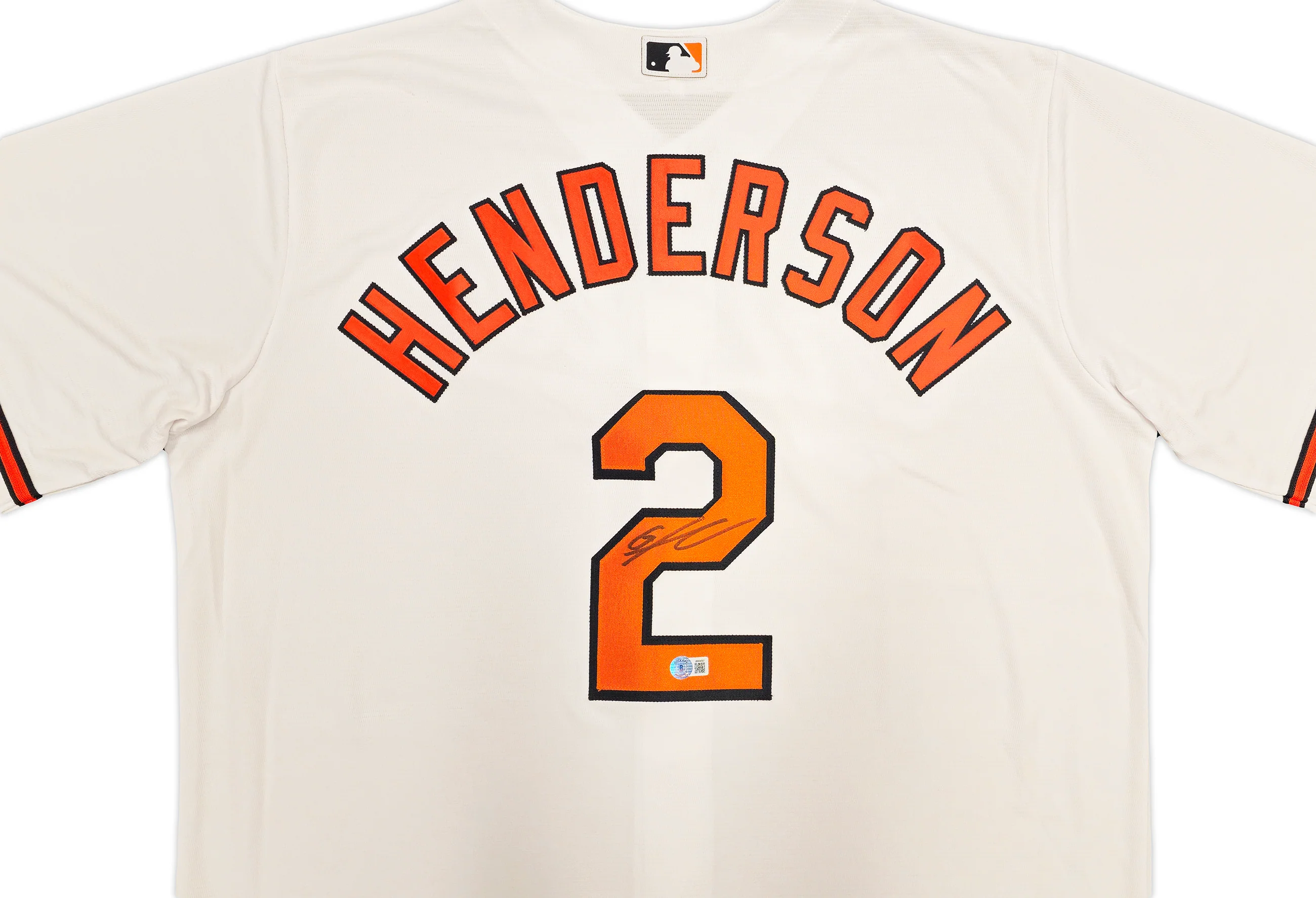 Baltimore Orioles Gunnar Henderson Autographed White Nike Jersey Size XL Beckett BAS Witness Stock #236622 - Image 3