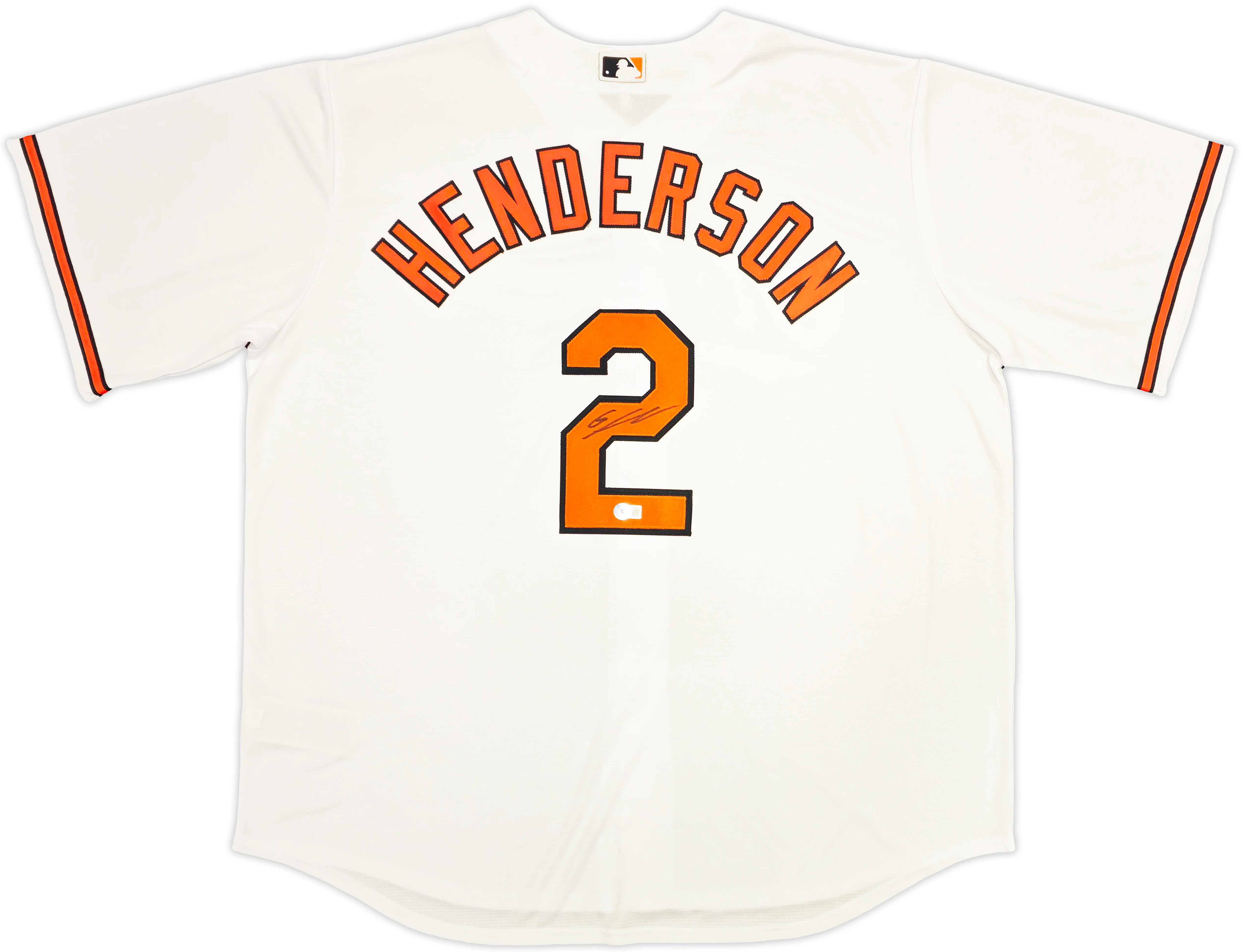 Baltimore Orioles Gunnar Henderson Autographed White Nike Jersey Size XXL Beckett BAS Witness Stock #236623 - Image 2