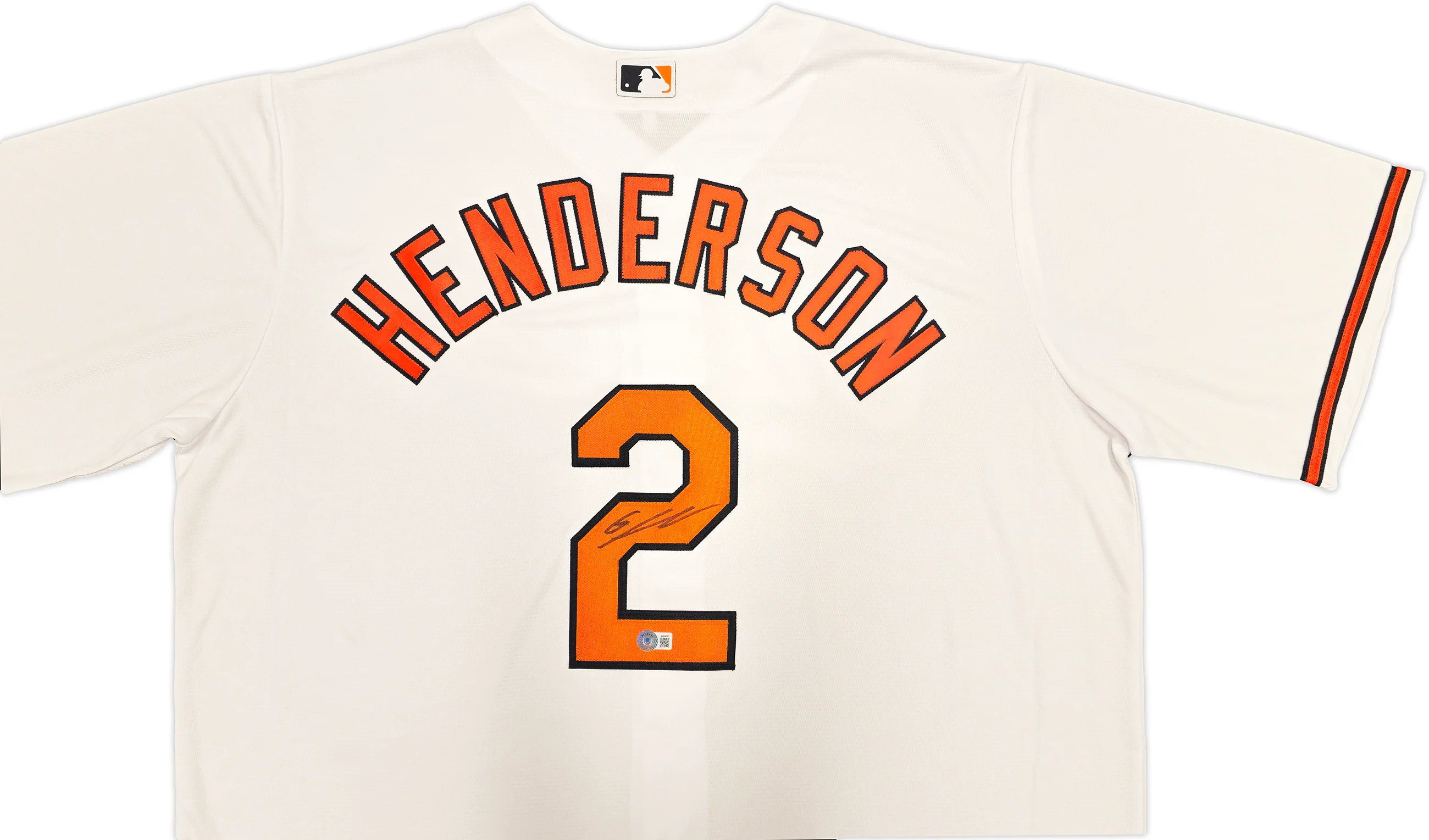 Baltimore Orioles Gunnar Henderson Autographed White Nike Jersey Size XXL Beckett BAS Witness Stock #236623 - Image 3