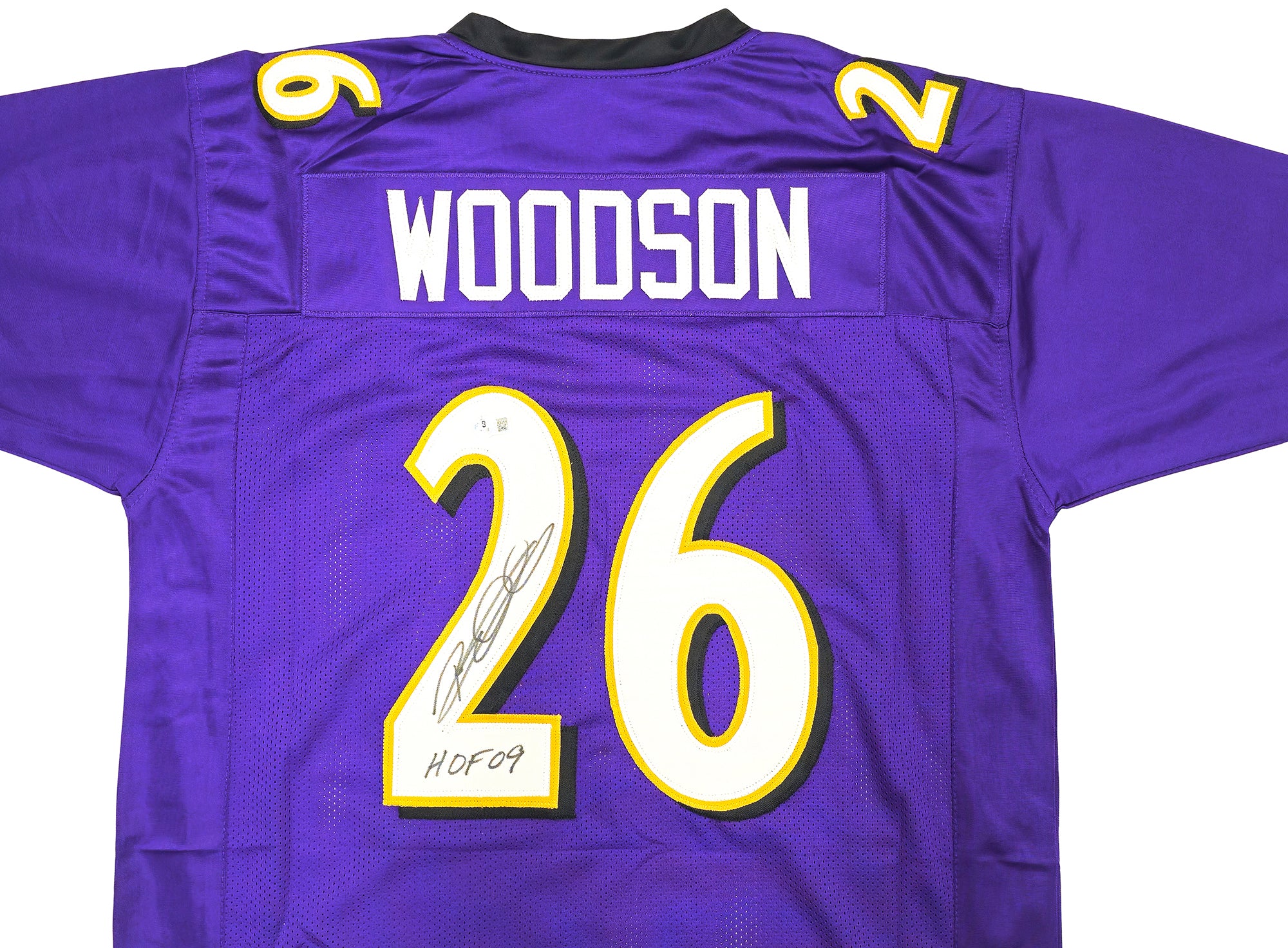 Baltimore Ravens Rod Woodson Autographed Purple Jersey "HOF 09" Beckett BAS Witness Stock #230053 - Image 3
