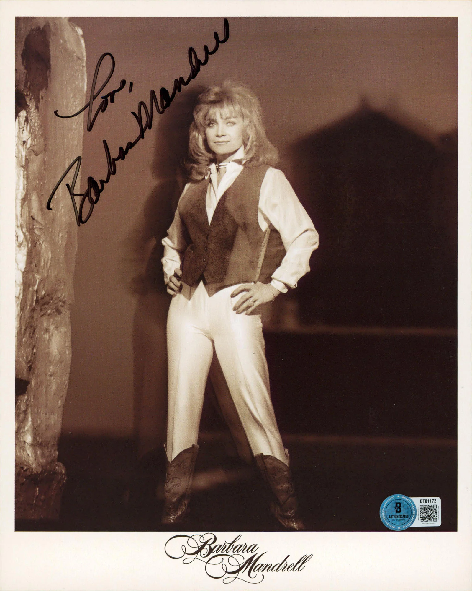 Barbara Mandrell "Love" Authentic Signed 8x10 Vertical Photo BAS #BT01172 - Image 2