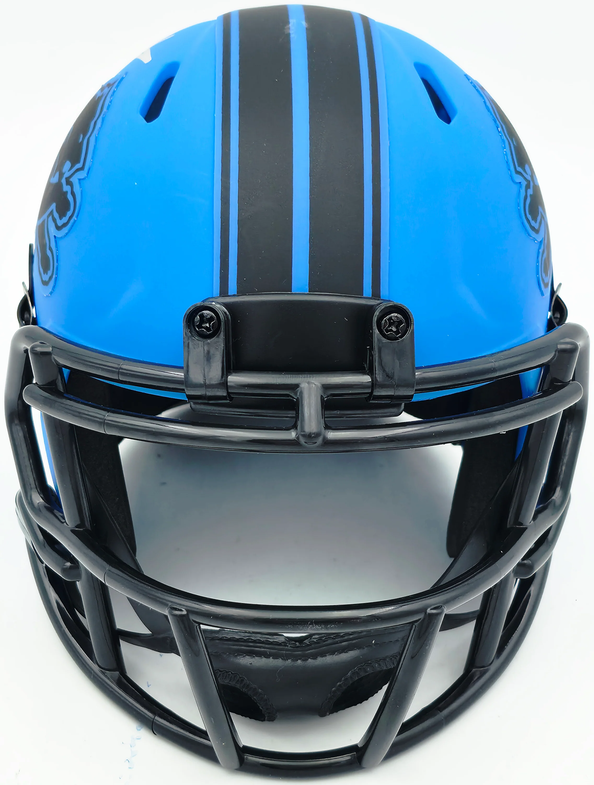 Barry Sanders Autographed Detroit Lions Rave Blue Speed Mini Helmet Beckett BAS QR Stock #260183 - Image 3