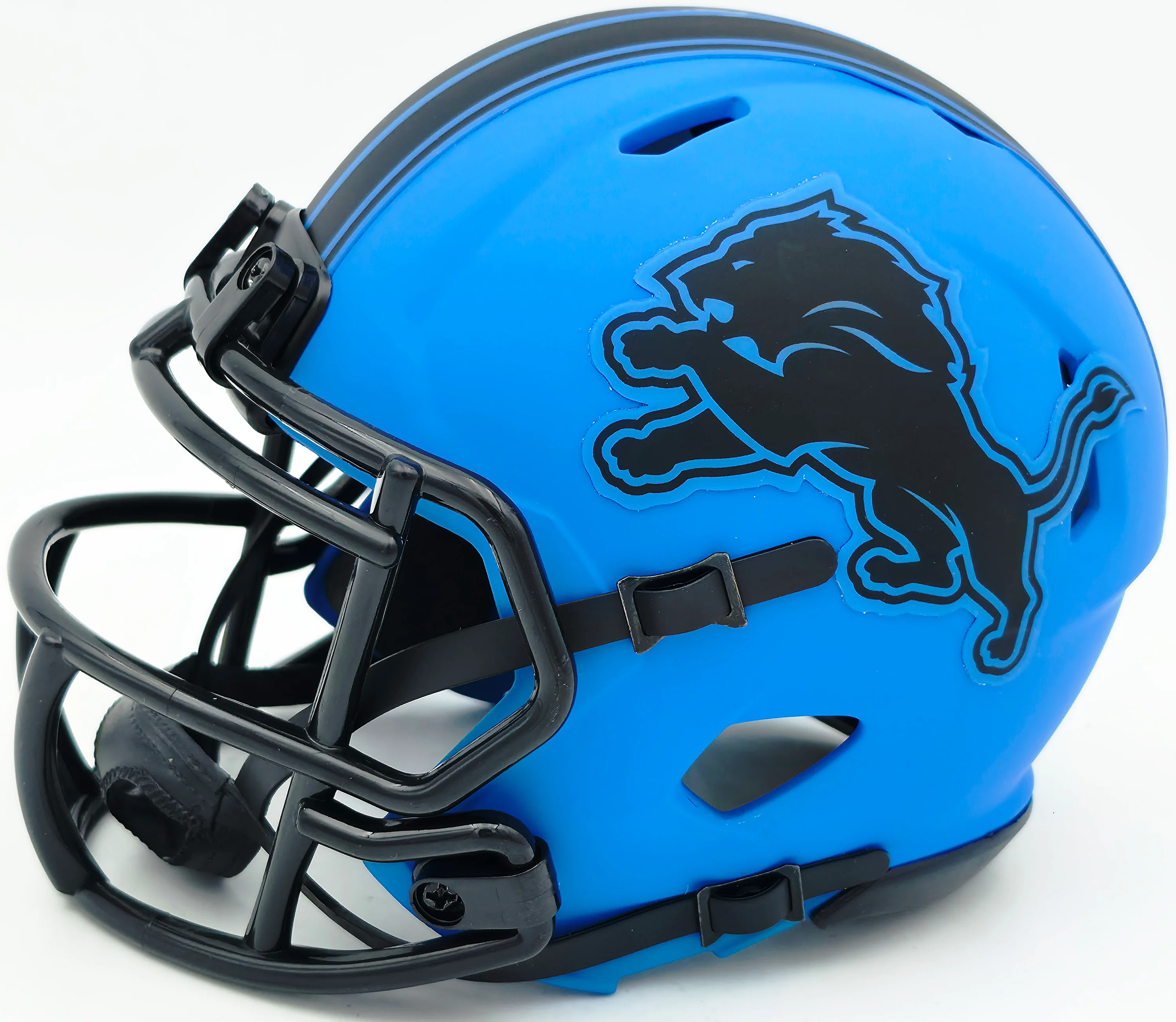 Barry Sanders Autographed Detroit Lions Rave Blue Speed Mini Helmet Beckett BAS QR Stock #260183 - Image 5