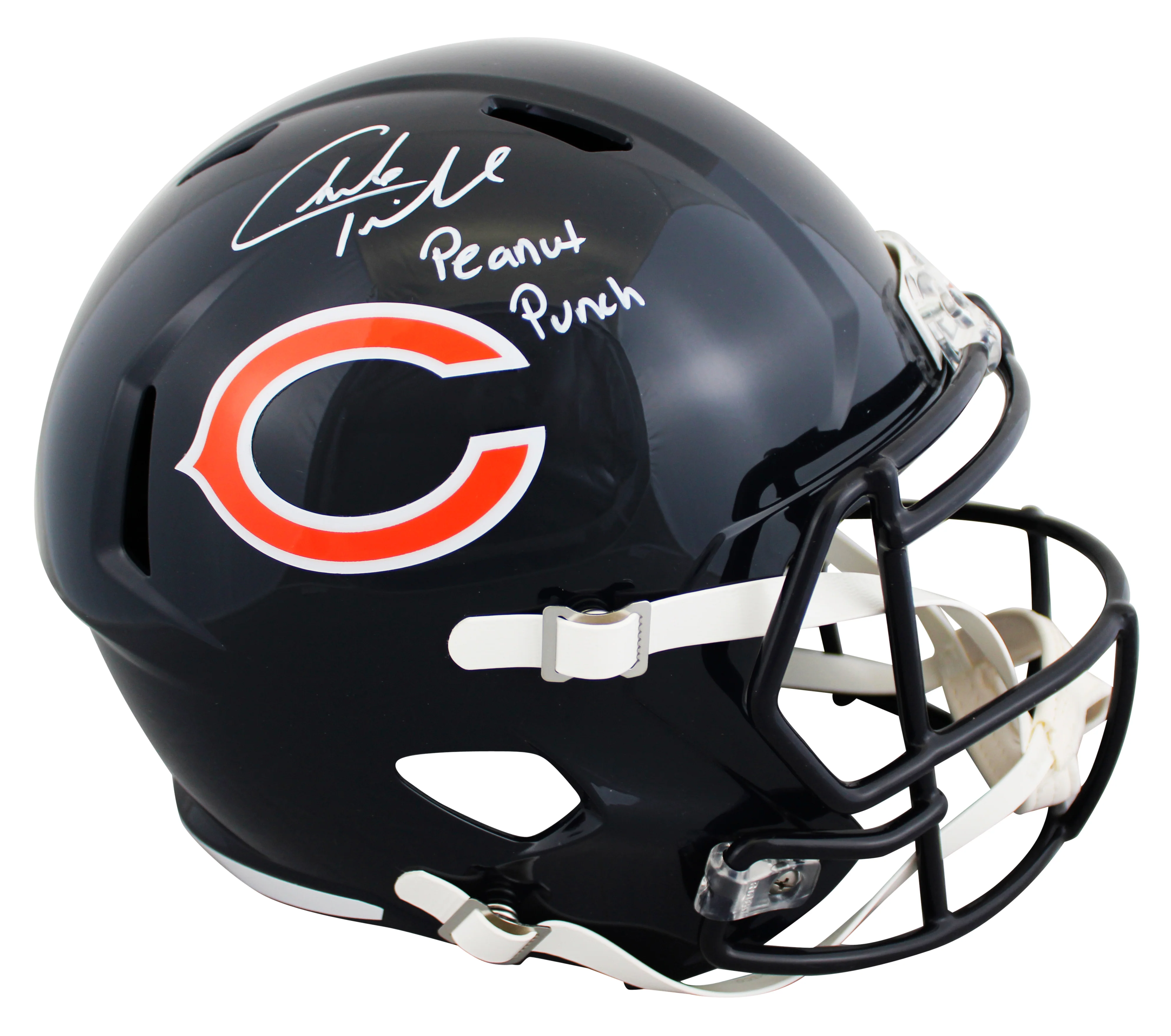 Bears Charles Tillman "Peanut Punch" Signed F/S Speed Rep Helmet W/ Case JSA Wit - Image 3