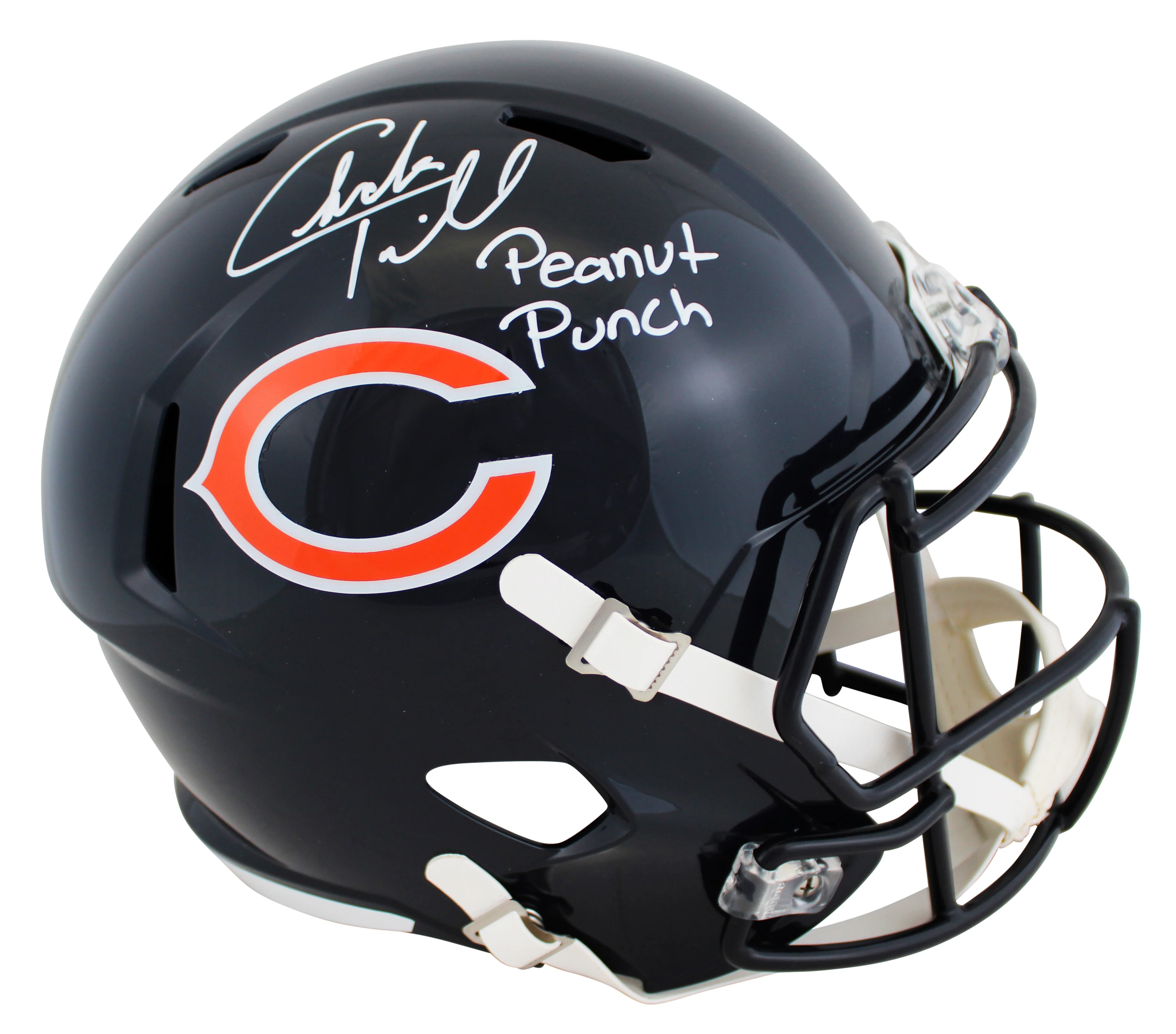 Bears Charles Tillman "Peanut Punch" Signed Full Size Speed Rep Helmet BAS Wit - Image 2