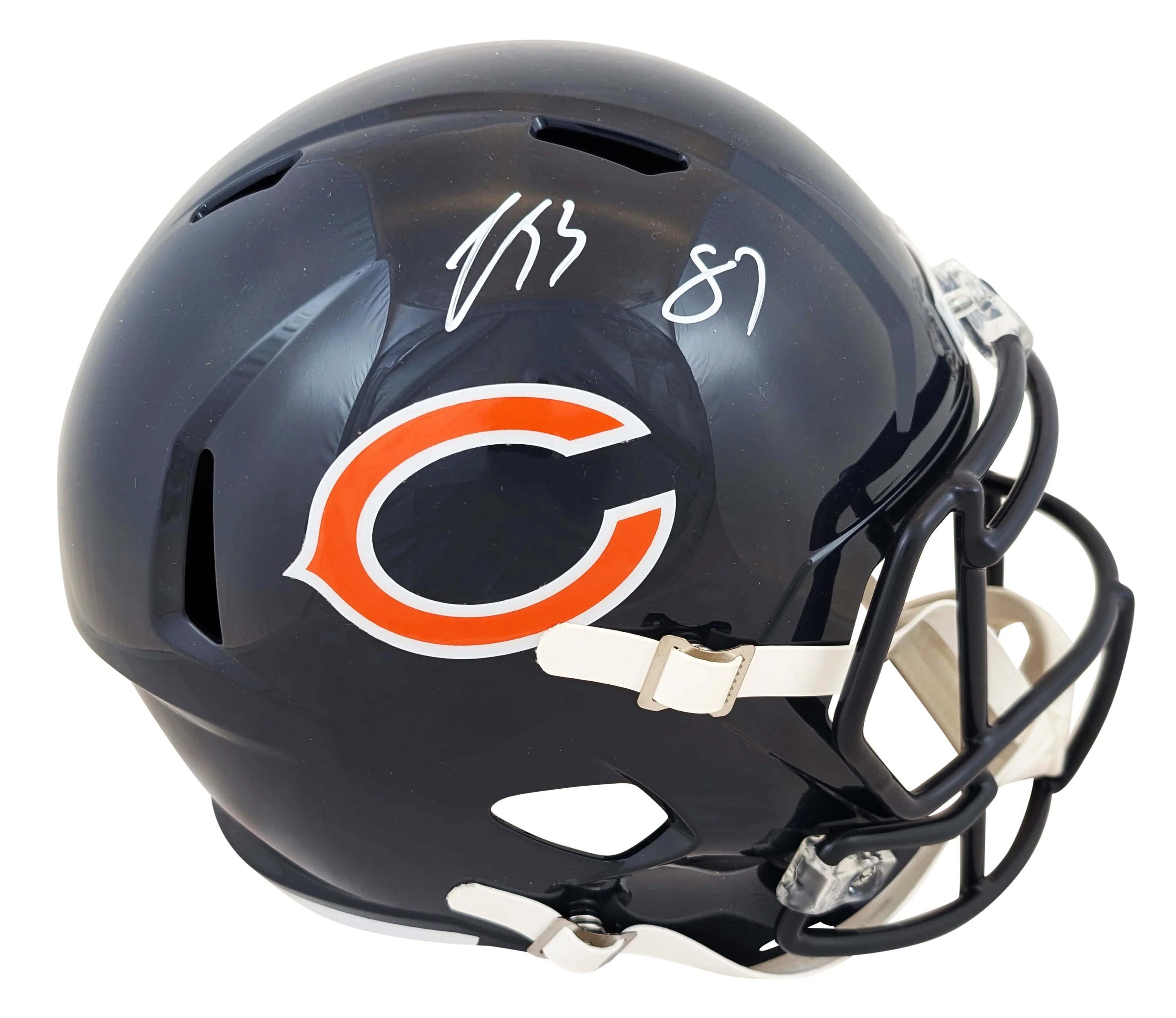 Bears Luther Burden III Signed Full Size Speed Rep Helmet BAS Witnessed - Image 2