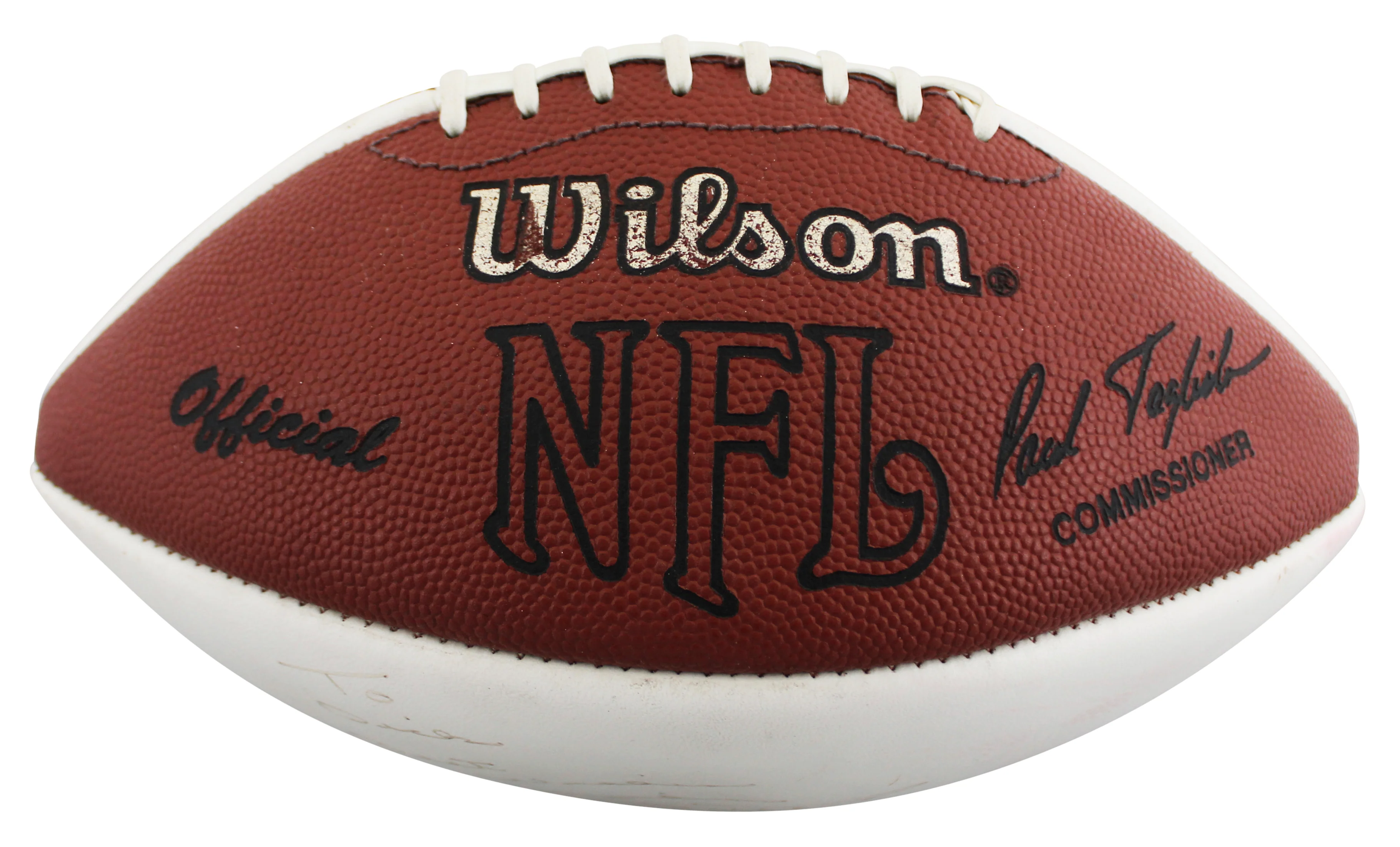 Bears Mike Ditka "Best Wishes" Signed Wilson White Panel Football BAS #BU55106 - Image 4