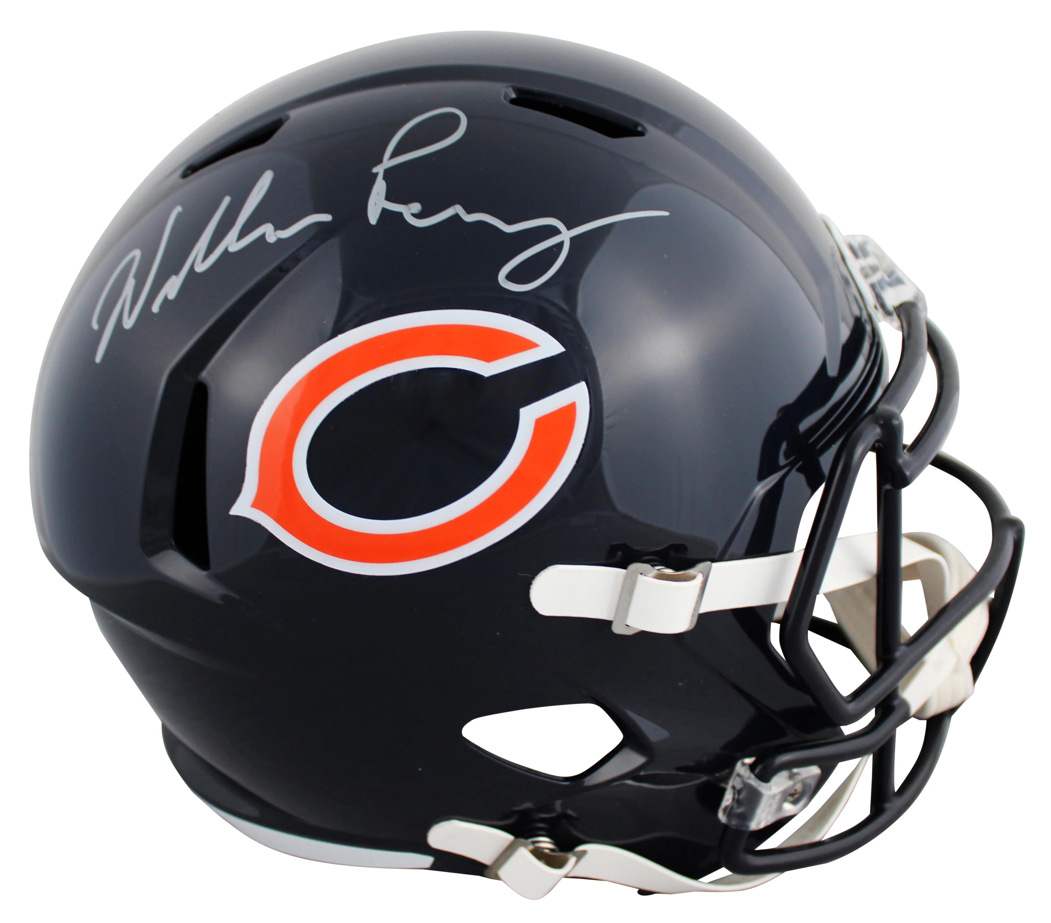 Bears William Perry Signed Full Size Speed Rep Helmet W/ Case JSA Witness - Image 3