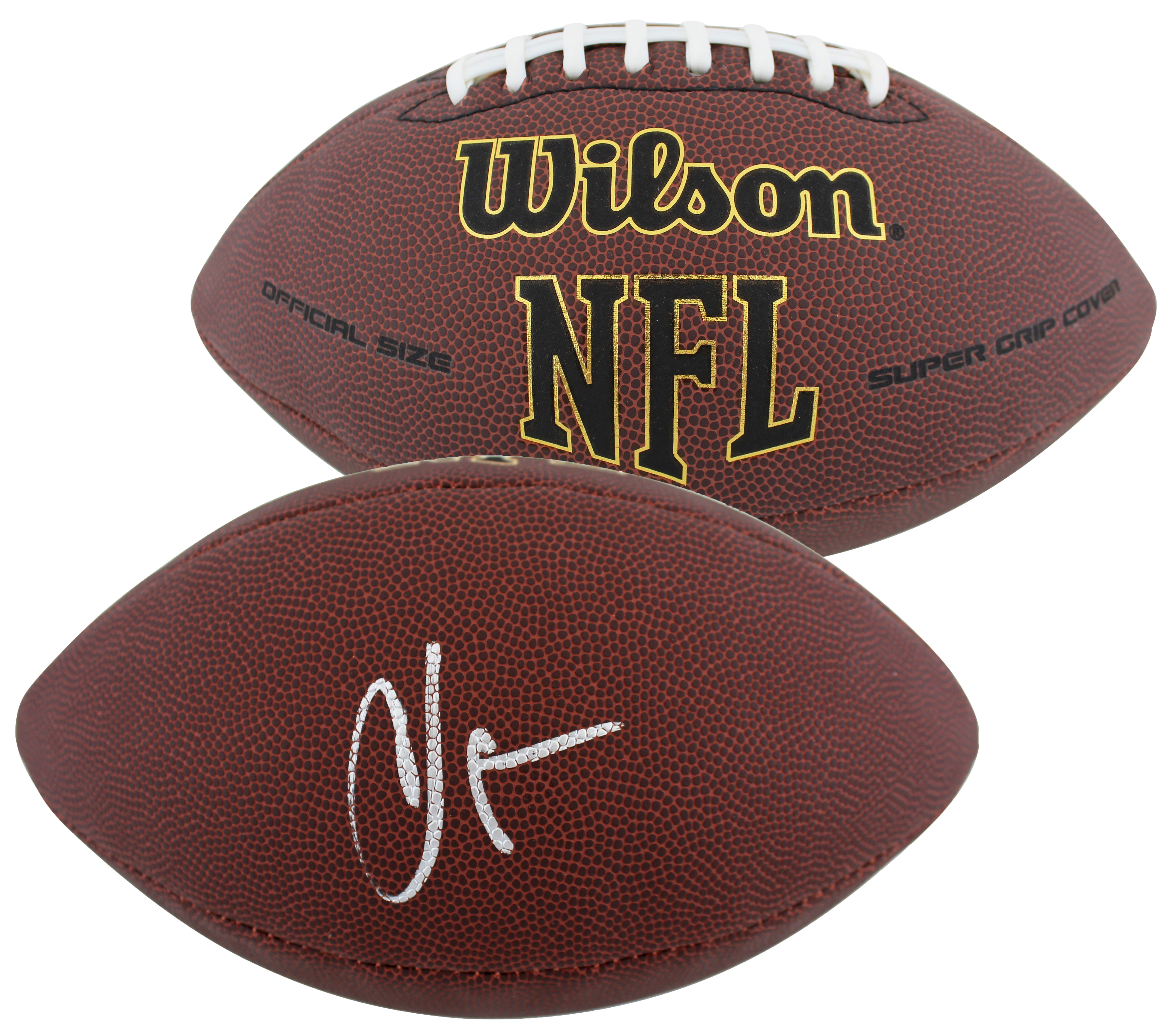 Bengals Chad Johnson Signed Wilson Super Grip Football W/ Case BAS Witnessed - Image 3
