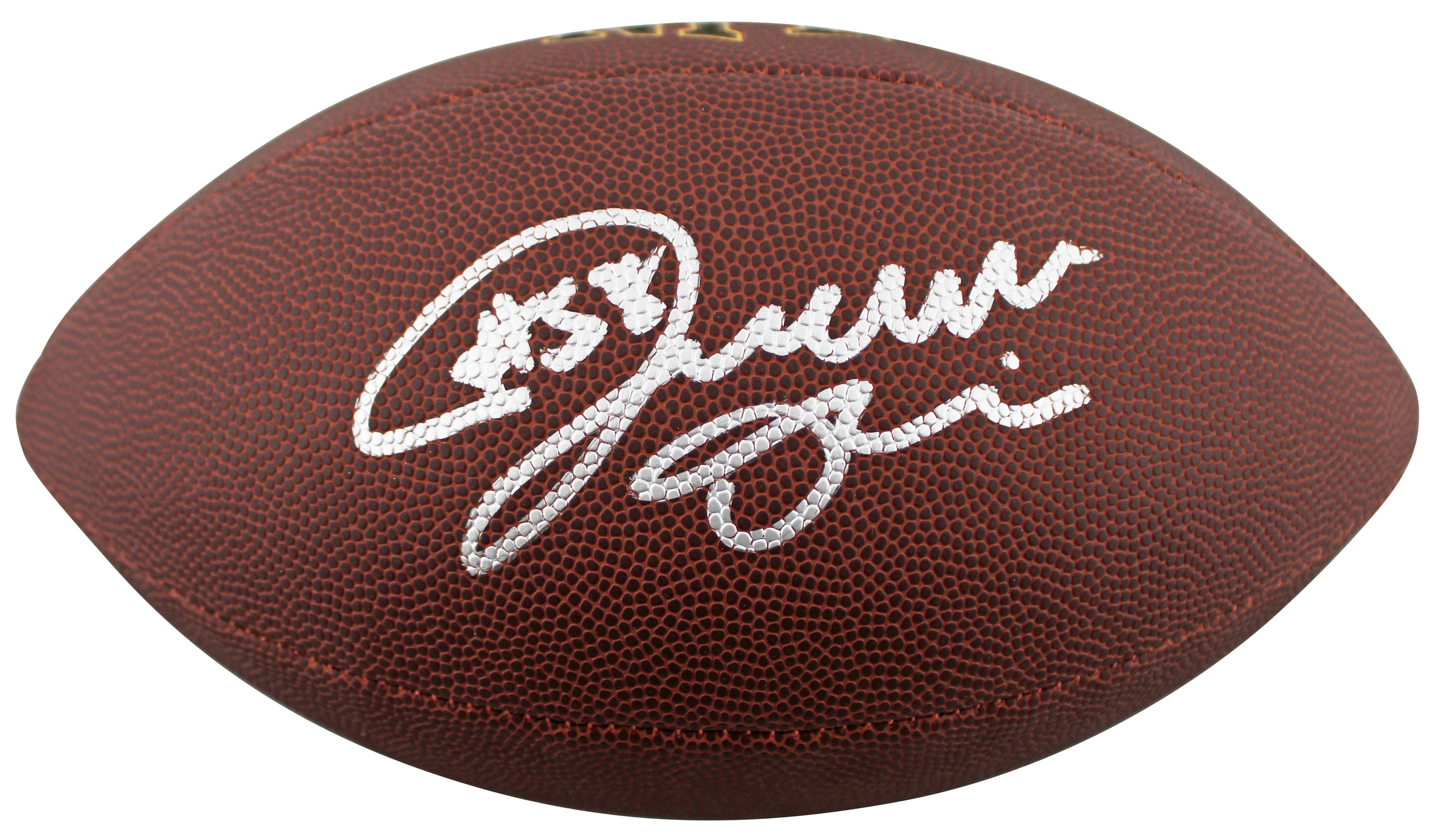 Bengals Joseph Ossai Signed Wilson Super Grip Football W/ Case BAS Witnessed - Image 3