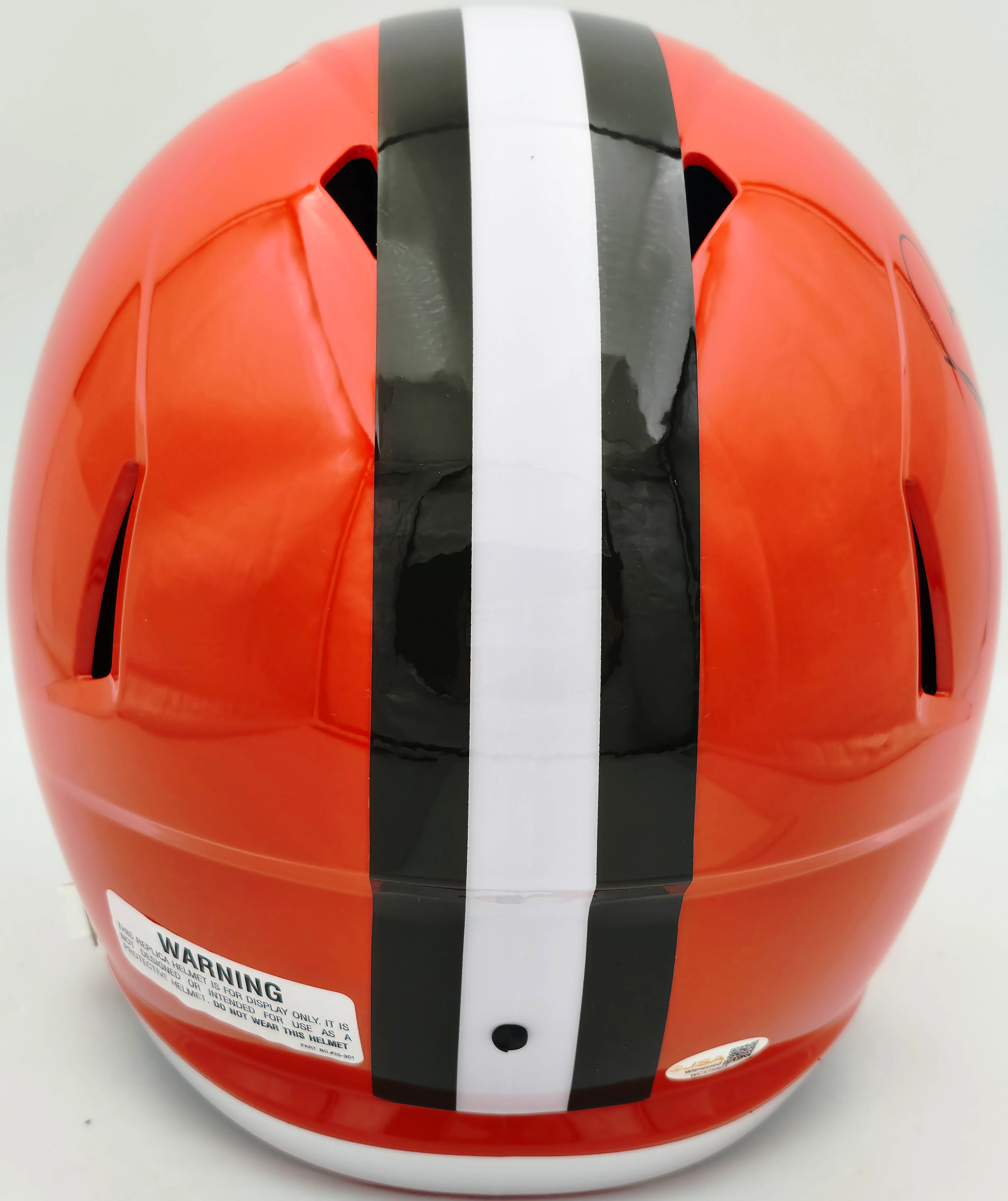 Bernie Kosar Autographed Cleveland Browns Orange 1975-05 Throwback Full Size Speed Replica Helmet JSA Witness Stock #261872 - Image 5