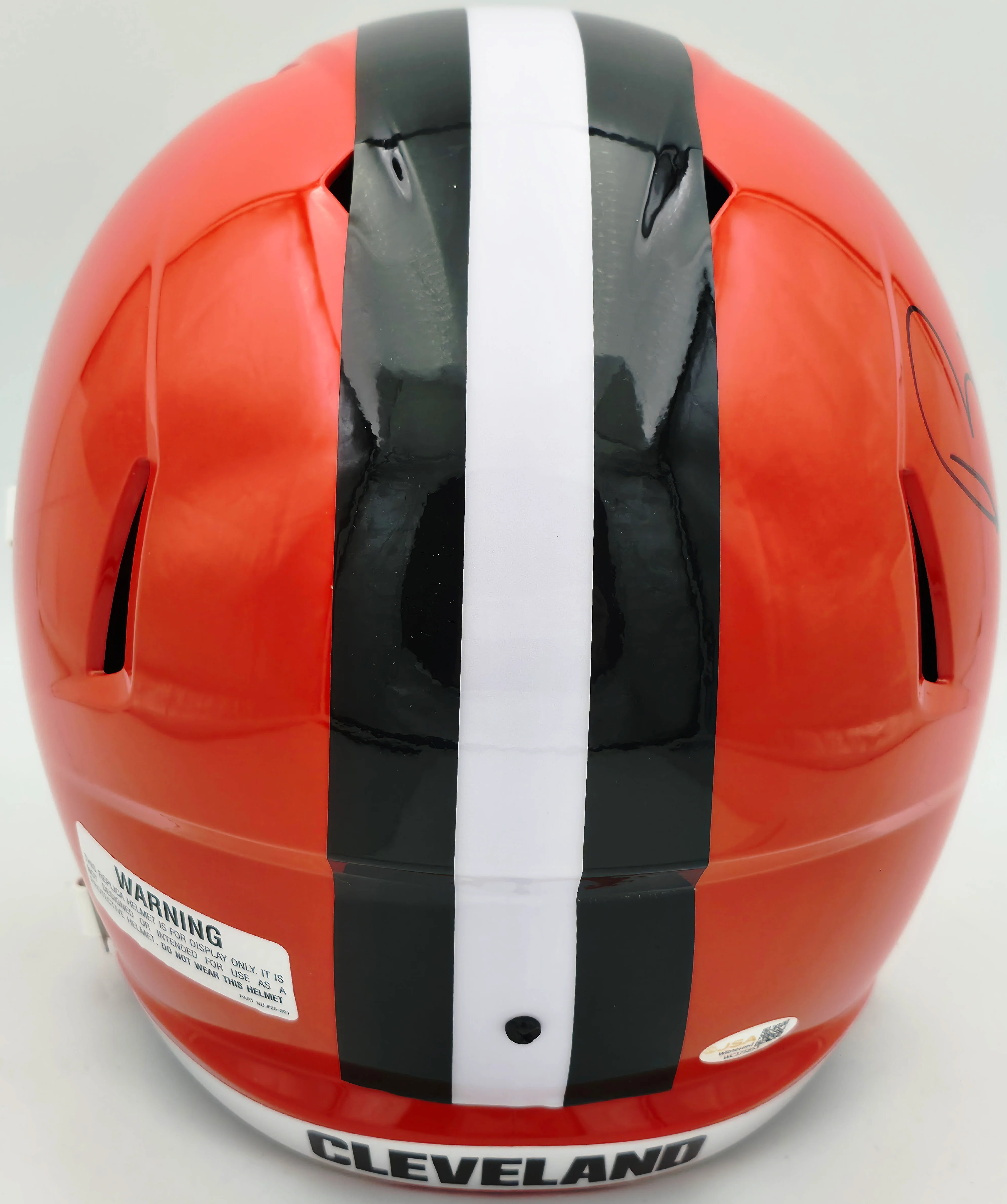 Bernie Kosar Autographed Cleveland Browns Orange 2024 Full Size Speed Replica Helmet JSA Witness Stock #261873 - Image 4