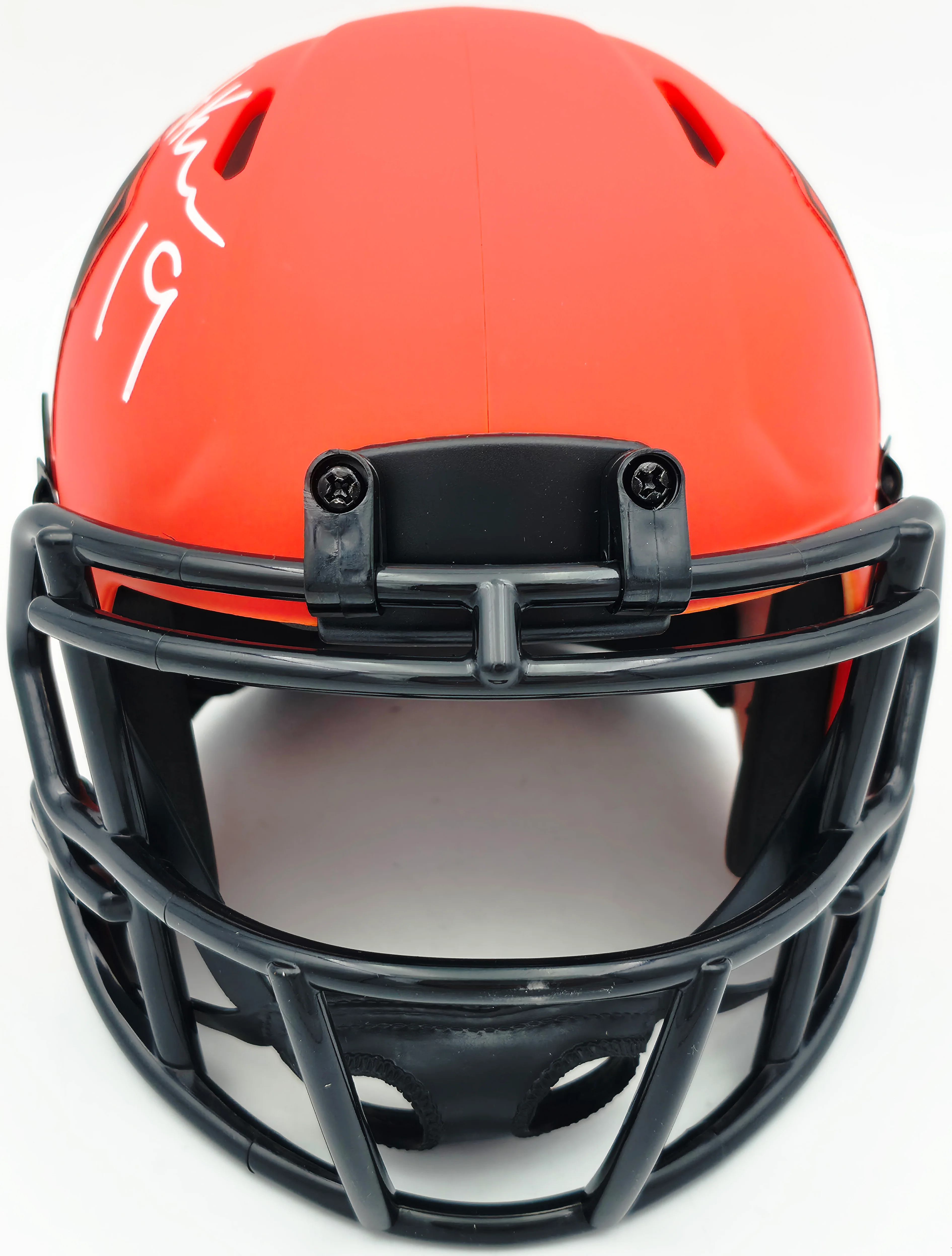 Bernie Kosar Autographed Cleveland Browns Rave Orange Speed Mini Helmet JSA Witness Stock #261882 - Image 3