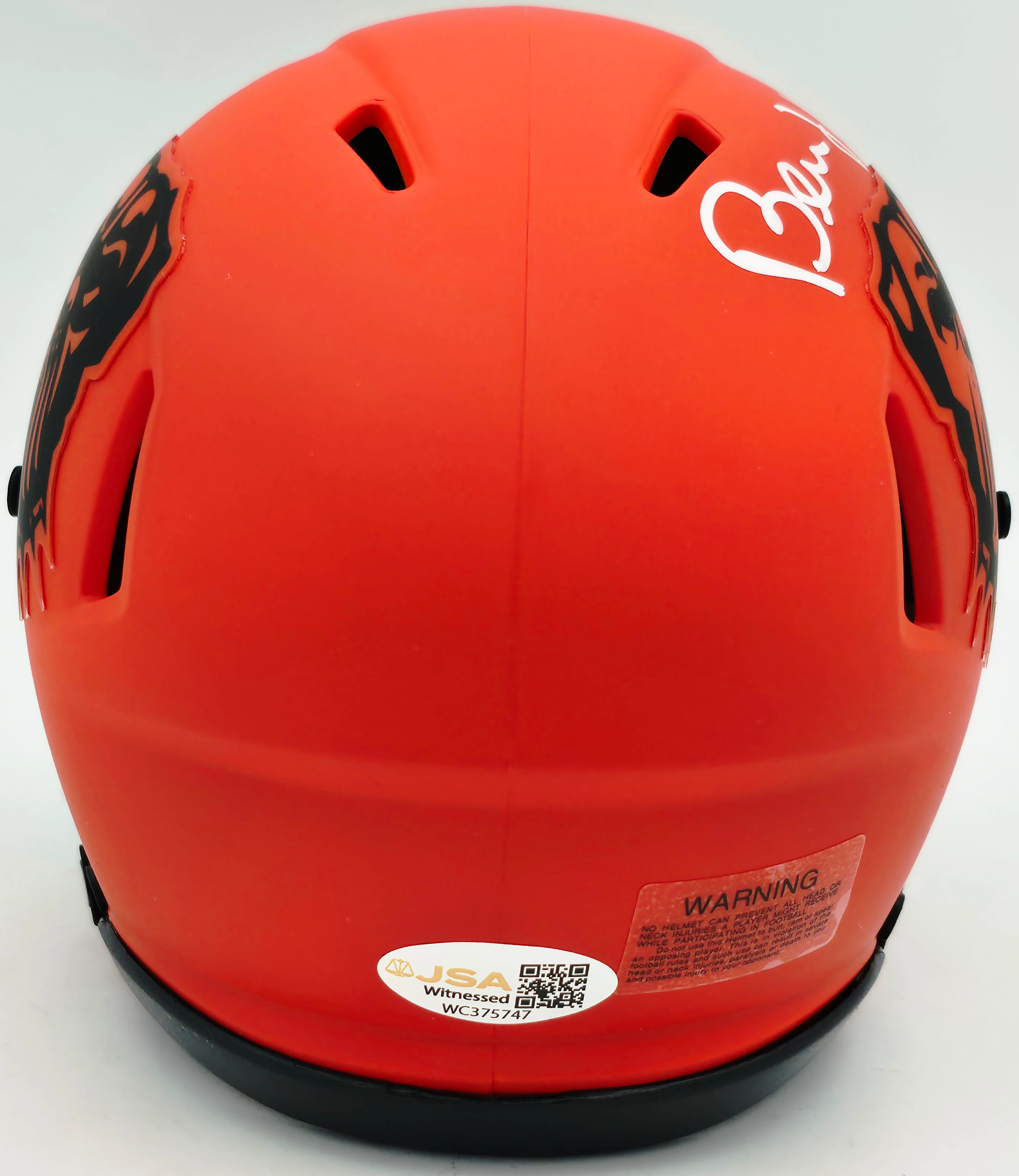 Bernie Kosar Autographed Cleveland Browns Rave Orange Speed Mini Helmet JSA Witness Stock #261882 - Image 5