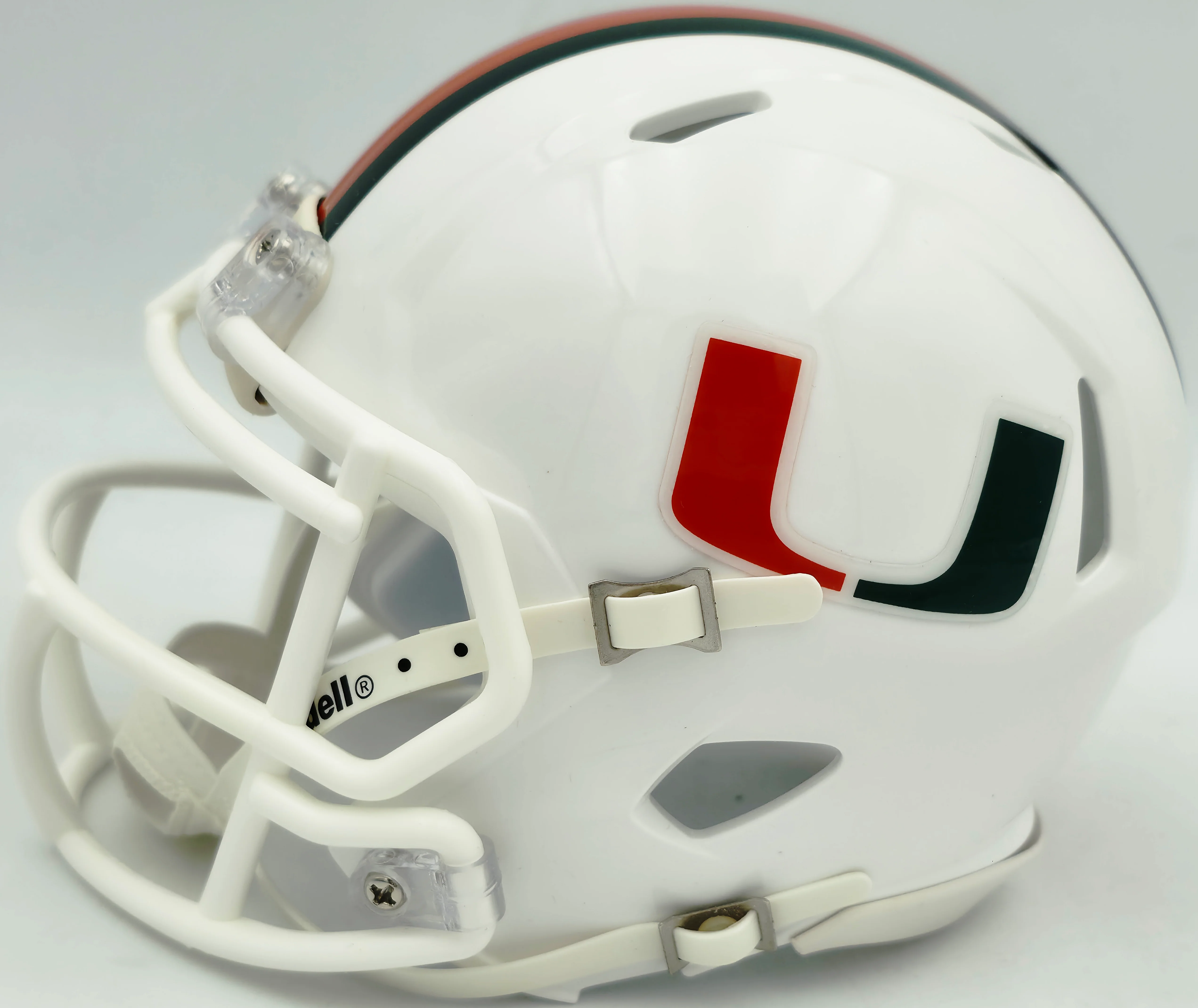 Bernie Kosar Autographed Miami Hurricanes White Traditional Speed Mini Helmet JSA Witness Stock #261884 - Image 4