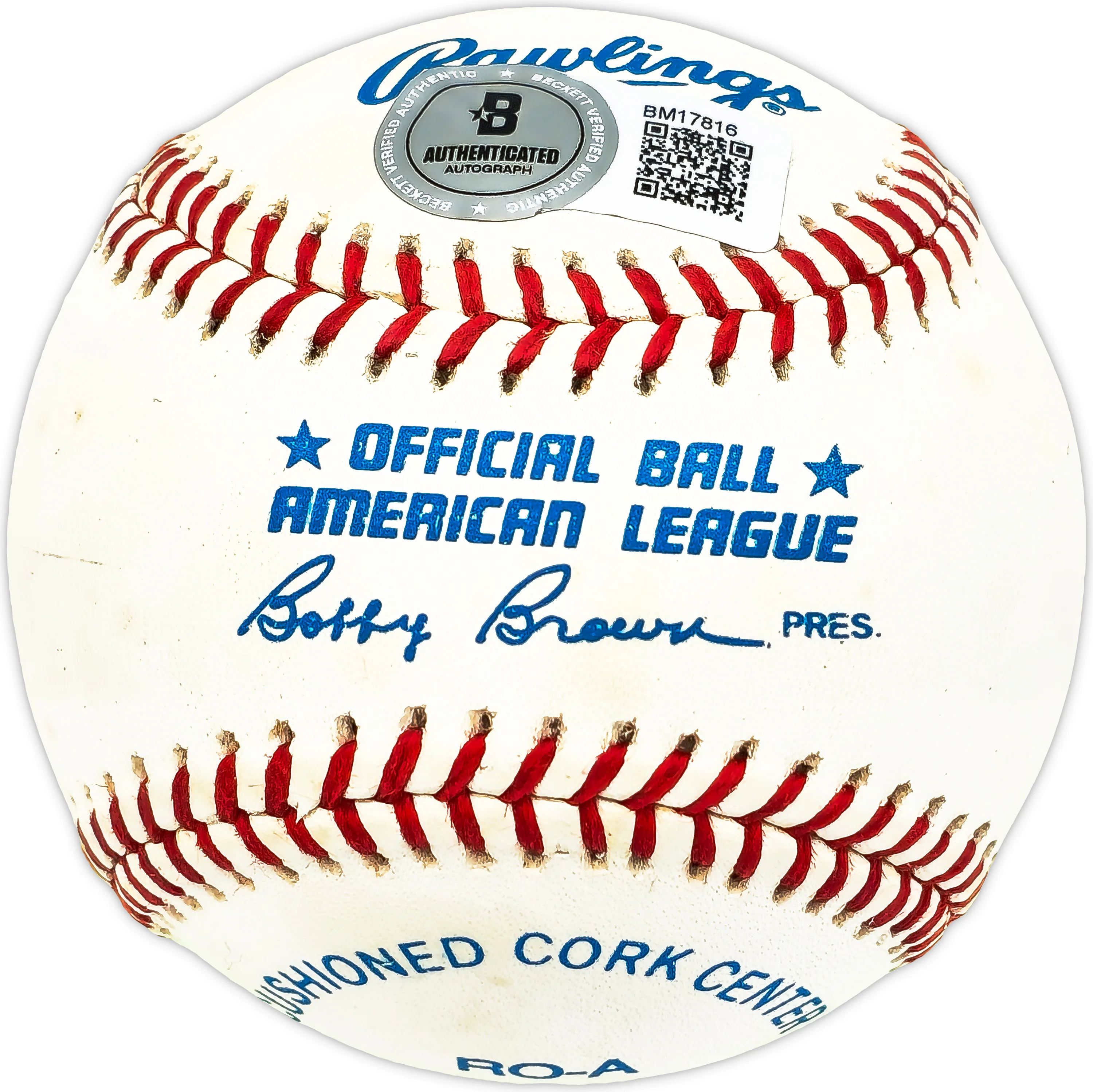 Bert Cueto Autographed Official AL Baseball Twins, Cuba Beckett BAS QR #BM17816 - Image 2
