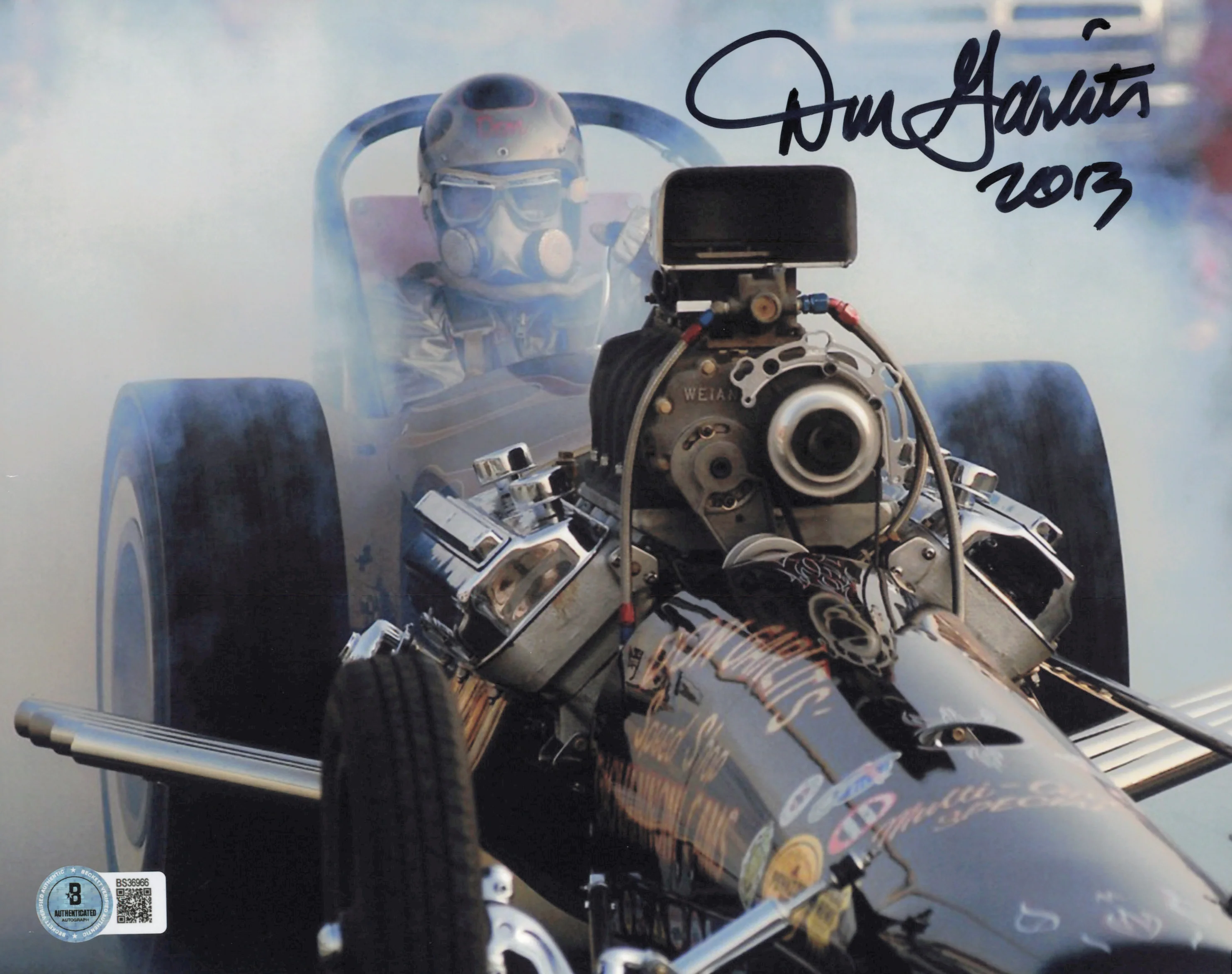 Big Daddy Don Garlits Autographed 8x10 Photo Drag Racing Beckett BAS QR #BS36966
