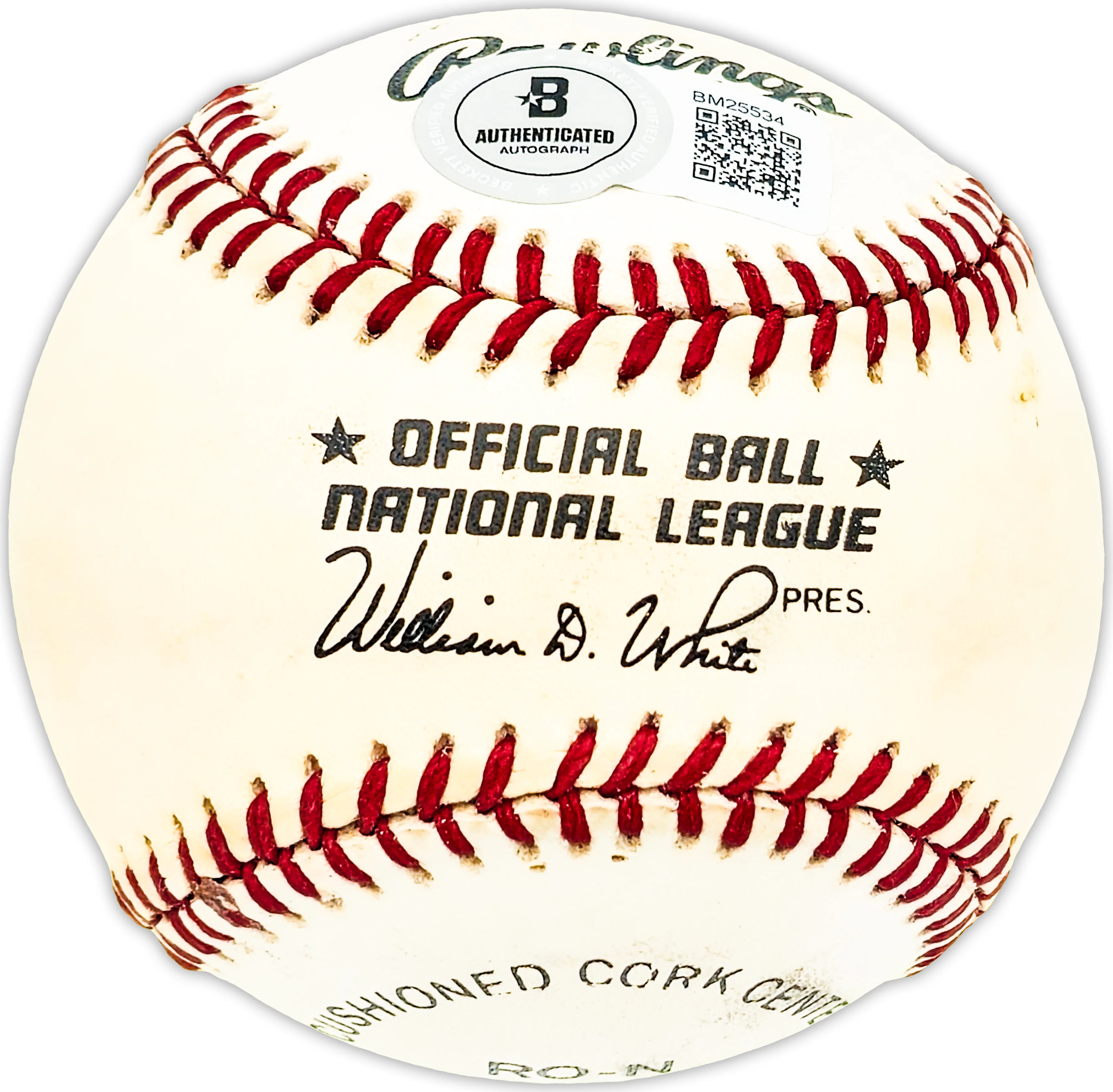 Bill Antonelli Autographed Official NL Baseball Brooklyn Dodgers Beckett BAS QR #BM25534 - Image 2