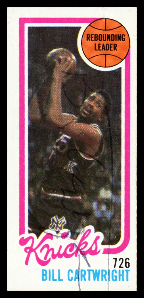 Bill Cartwright Autographed 1980-81 Topps Rookie Card #164 New York Knicks SKU #259820