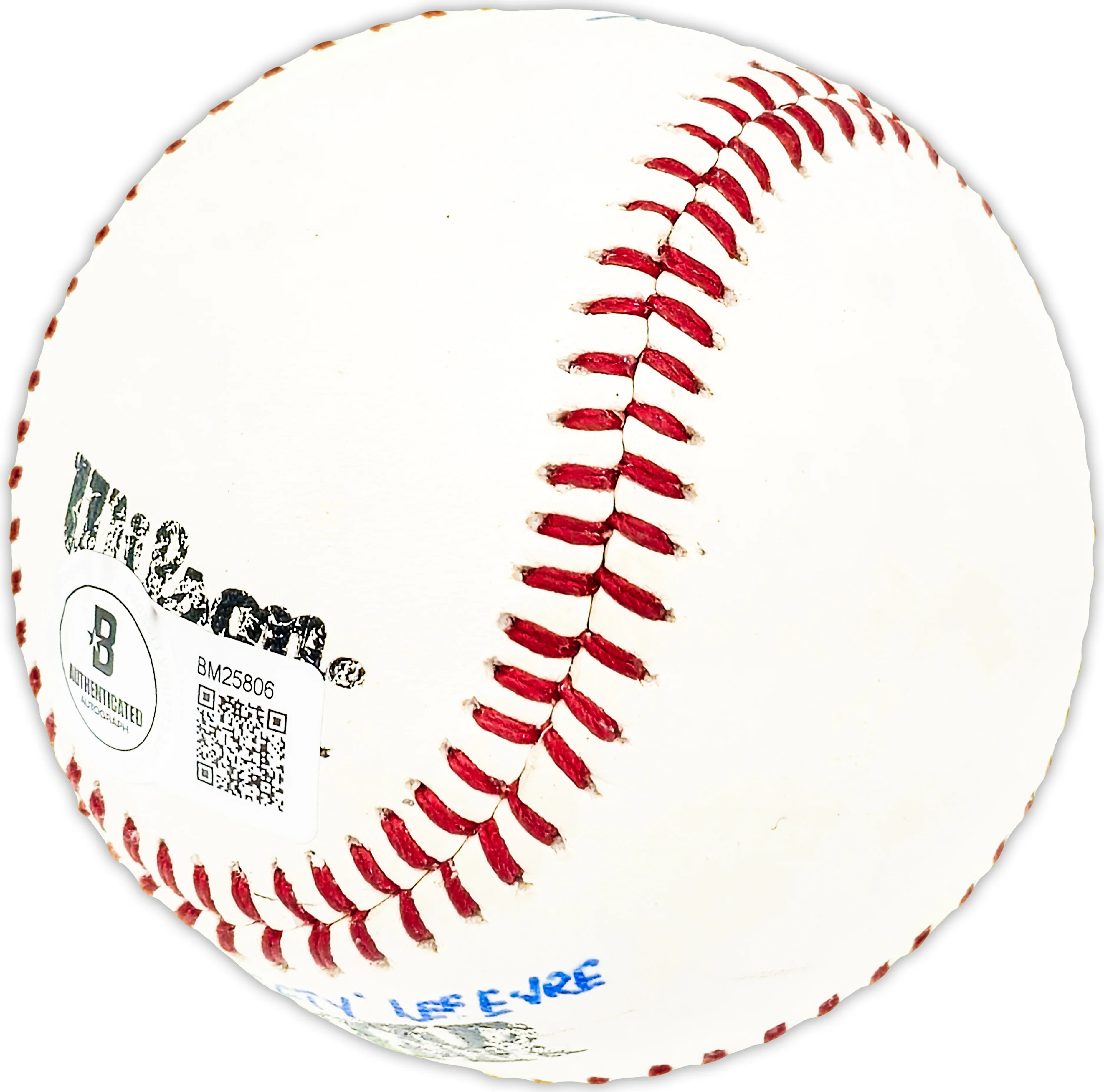 Bill Lefty Lefebvre Autographed Official Wilson Baseball Red Sox, Senators Beckett BAS QR #BM25806 - Image 3