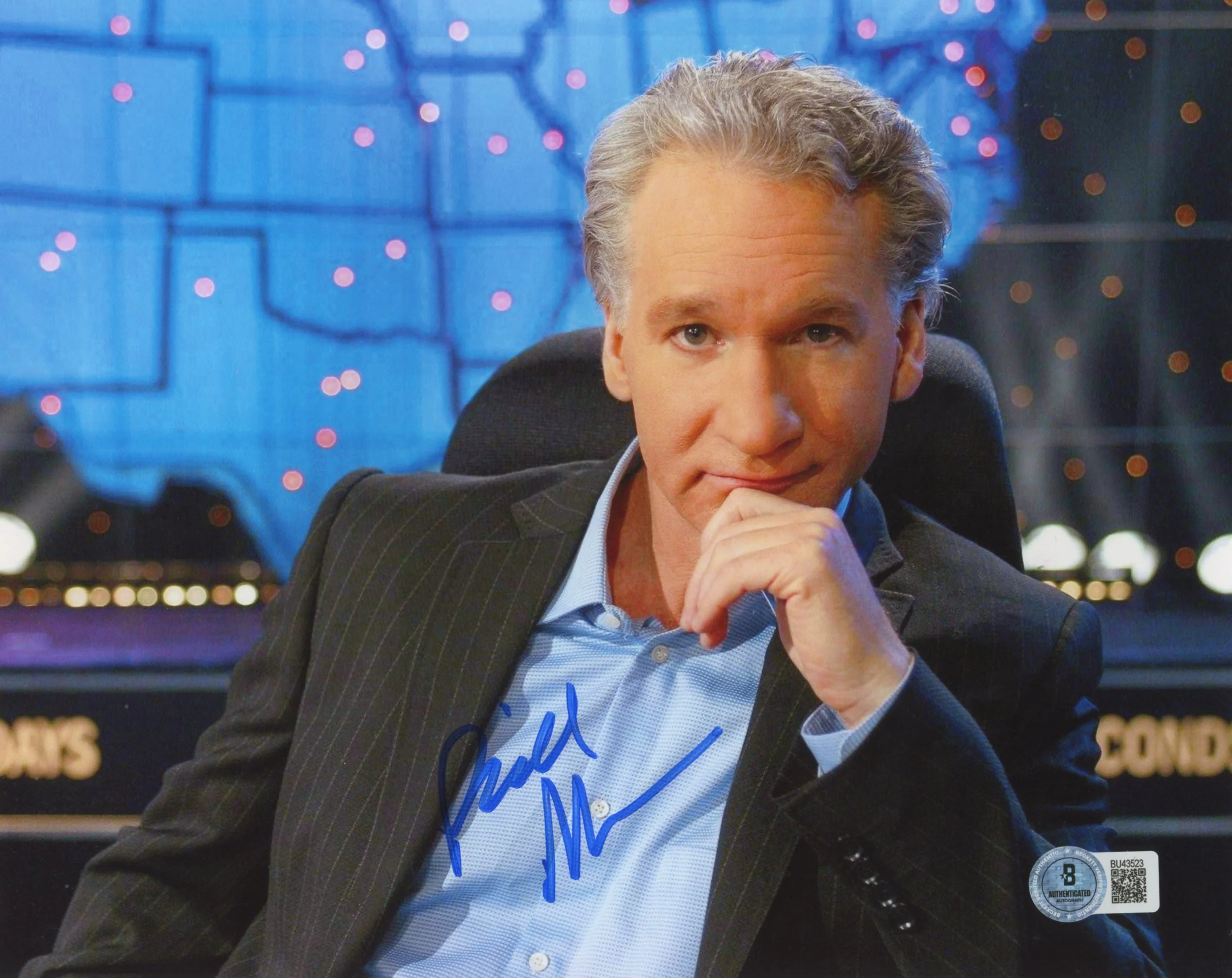 Bill Maher Authentic Signed 8x10 Horizontal Photo Autographed BAS #BU43523 - Image 2