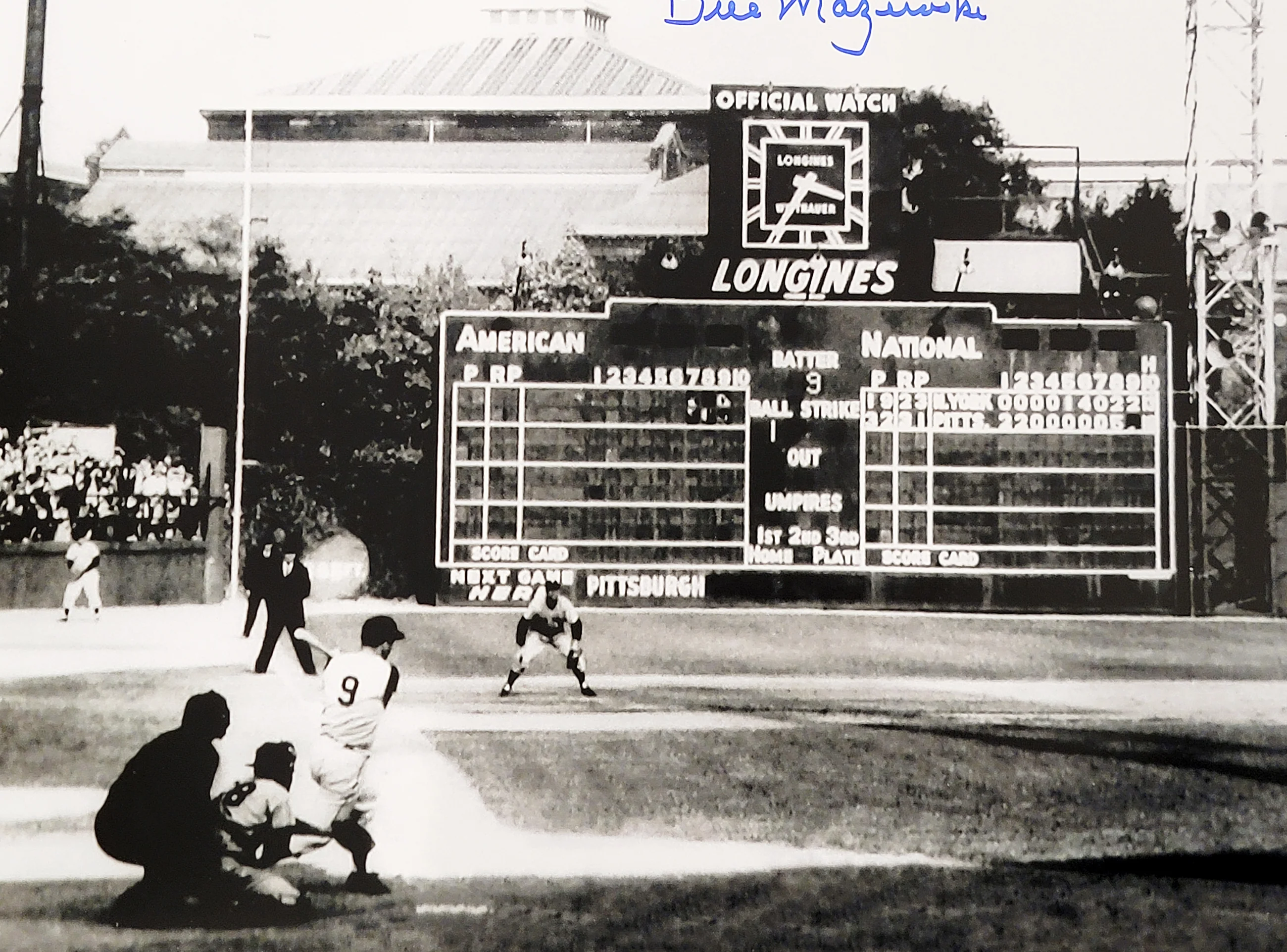 Bill Mazeroski Autographed 16x20 Photo Pittsburgh Pirates 1960 Game 7 Walk Off Home Run Beckett BAS Stock #203042 - Image 4