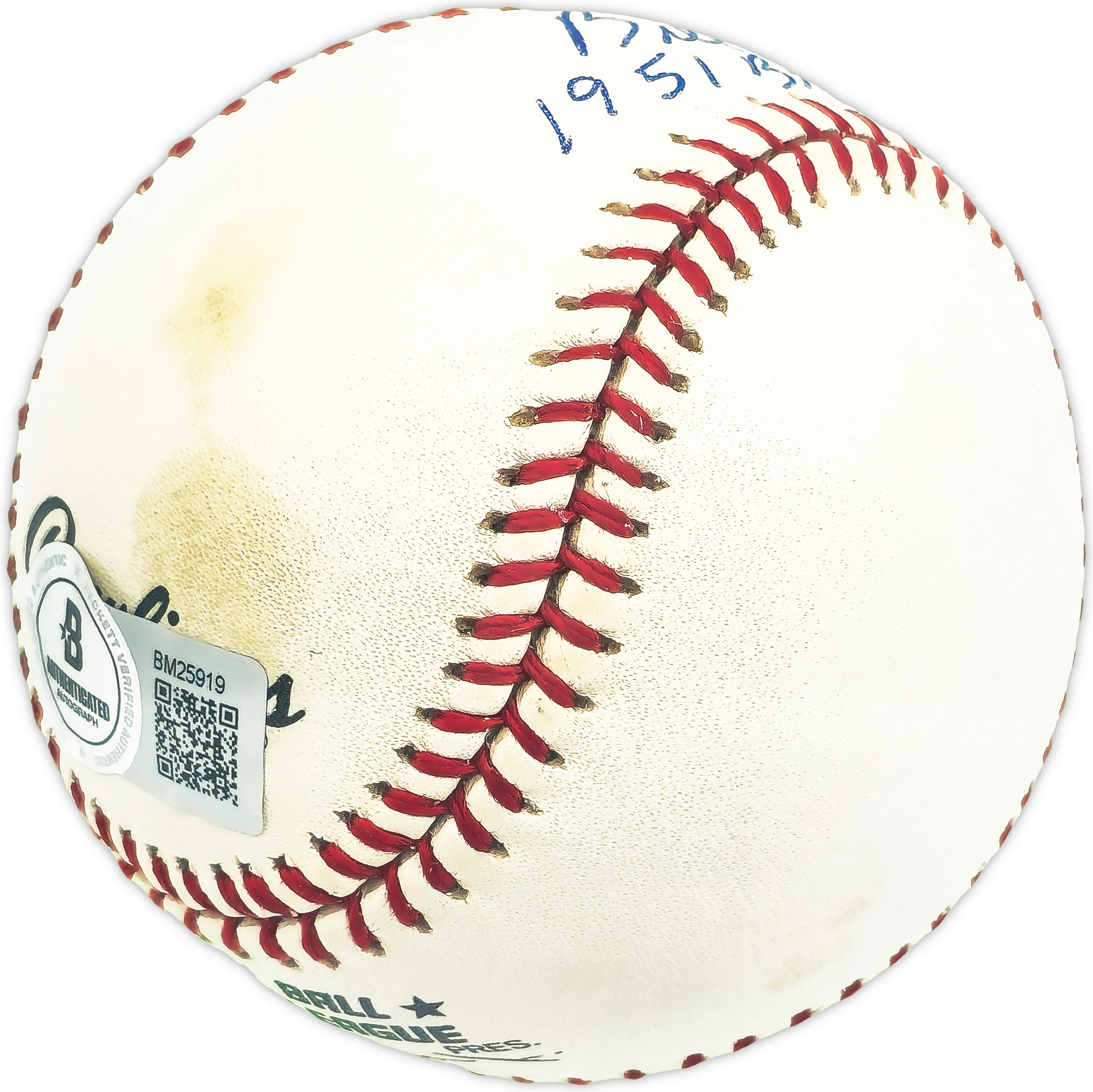 Bill Sharman Autographed Official NL Baseball Brooklyn Dodgers "1951 Brooklyn Dodgers" Beckett BAS QR #BM25919 - Image 3