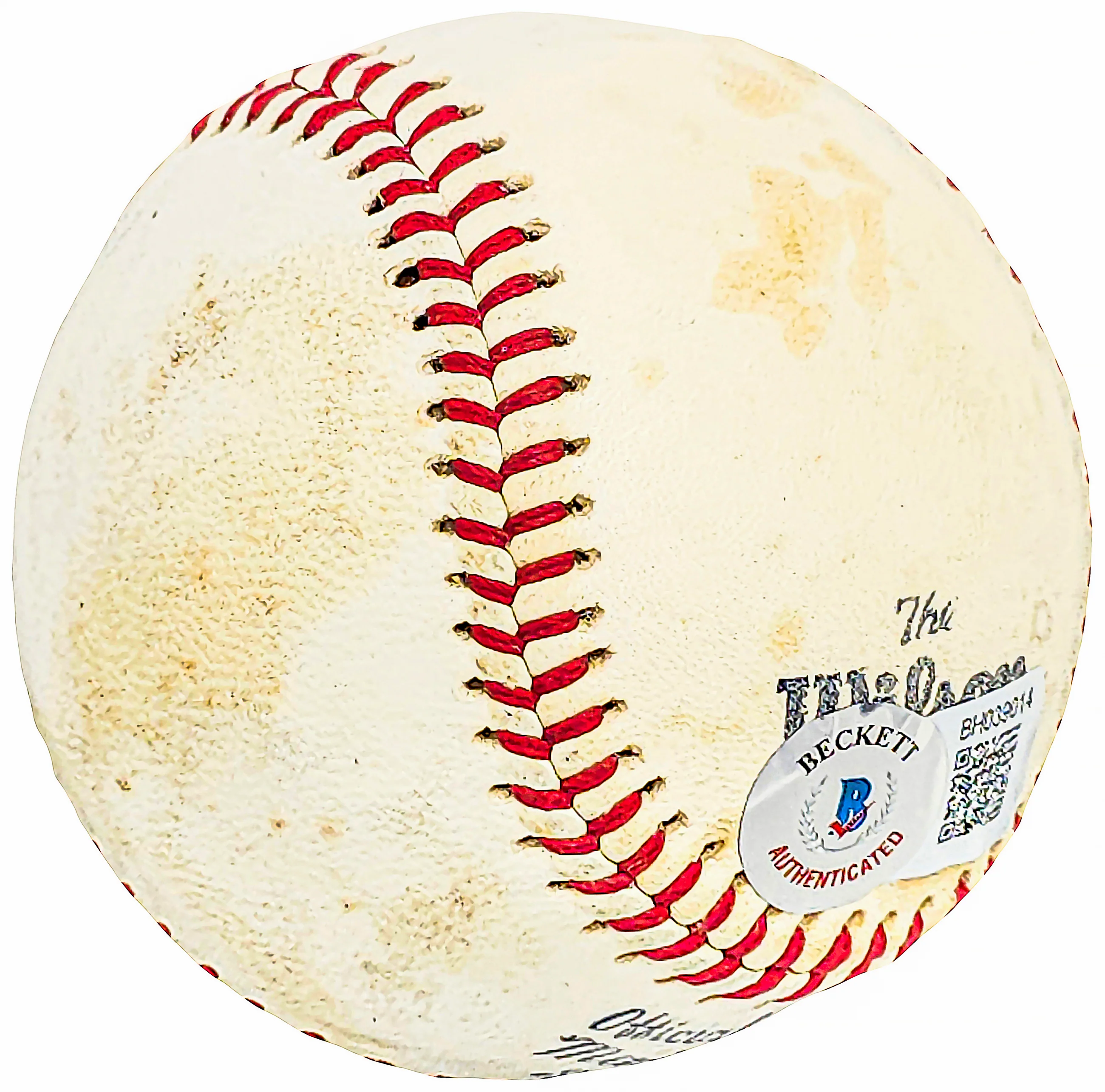 Bill Weir Autographed Official Wilson Baseball Boston Braves Vintage Signature Beckett BAS QR #BH039014 - Image 3