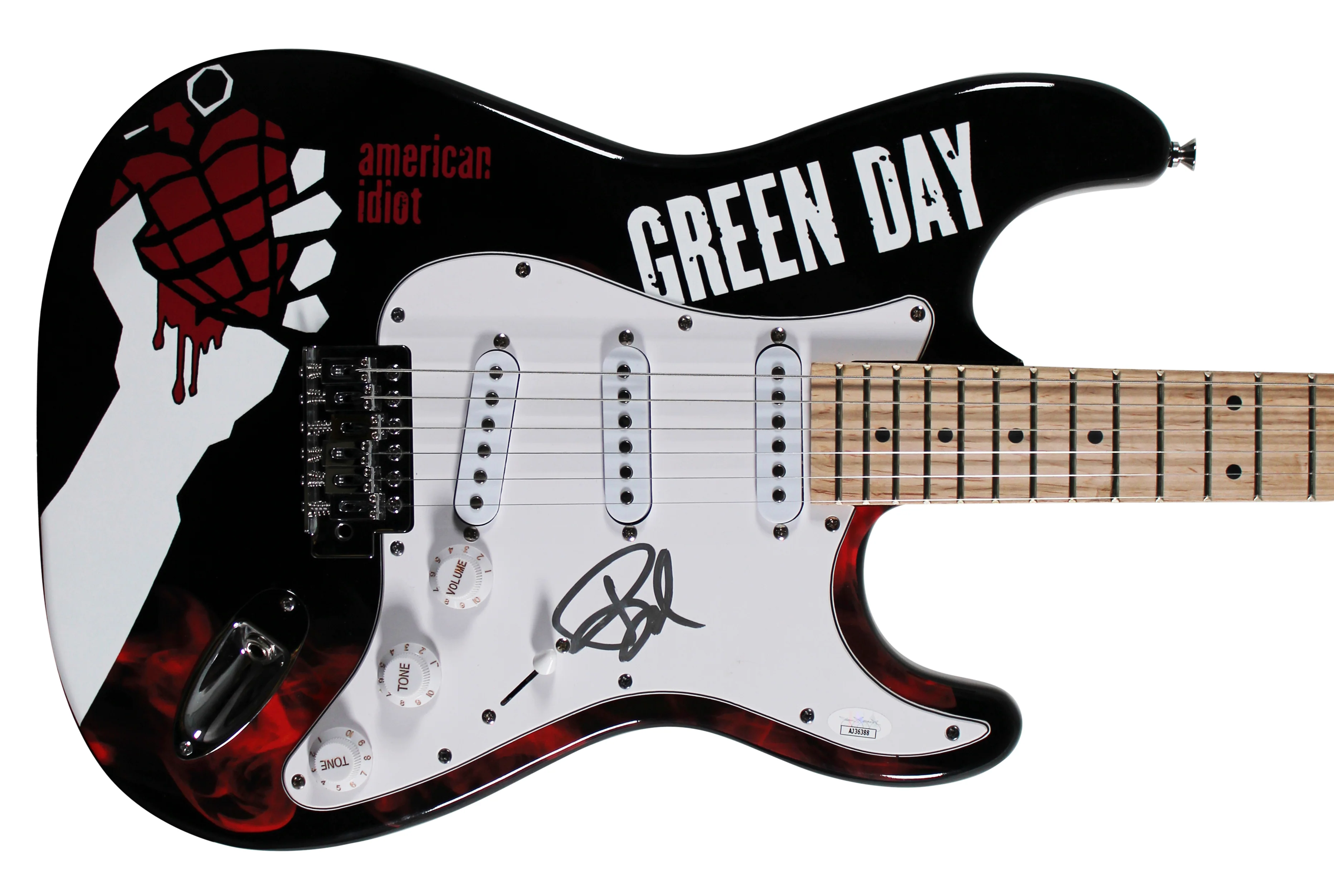 Billie Joe Armstrong Green Day Authentic Signed Electric Guitar JSA #AJ36388 - Image 2