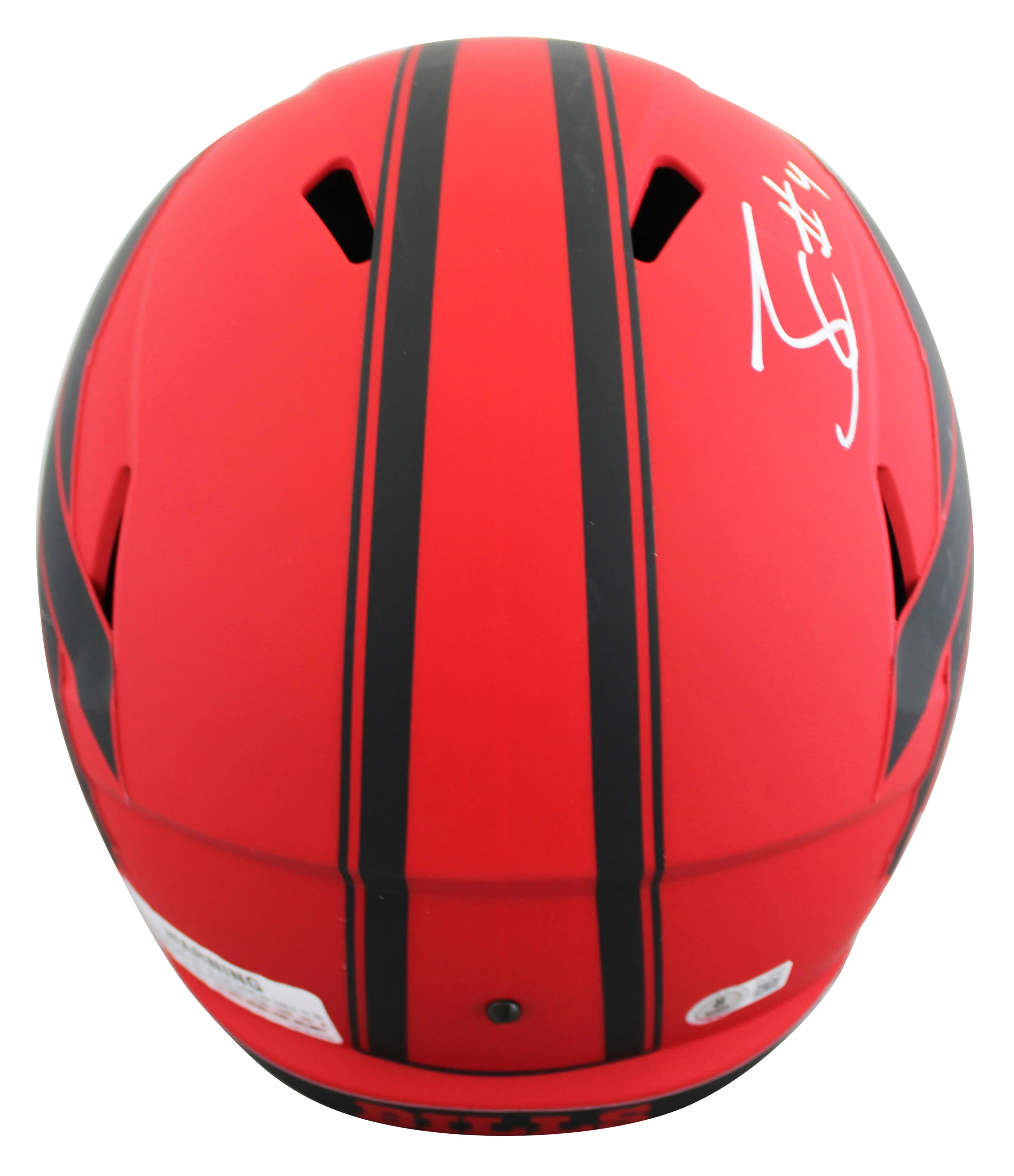 Bills James Cook Authentic Signed Rave Full Size Speed Rep Helmet BAS Witnessed - Image 3