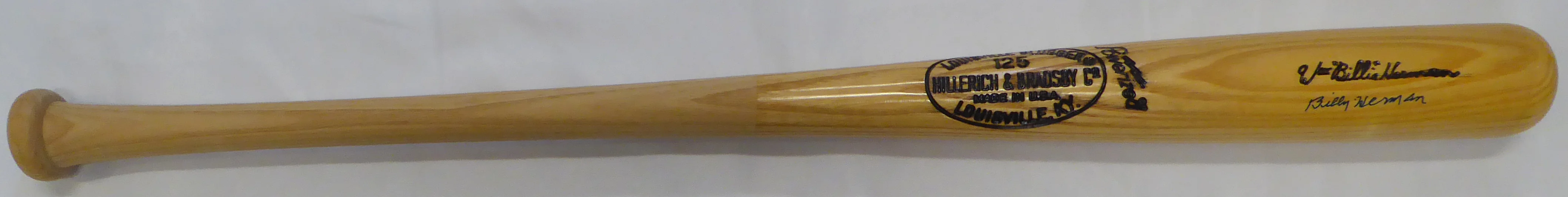 Billy Herman Autographed Louisville Slugger Bat Boston Red Sox, Los Angeles Dodgers Beckett BAS QR #BM00452 - Image 2