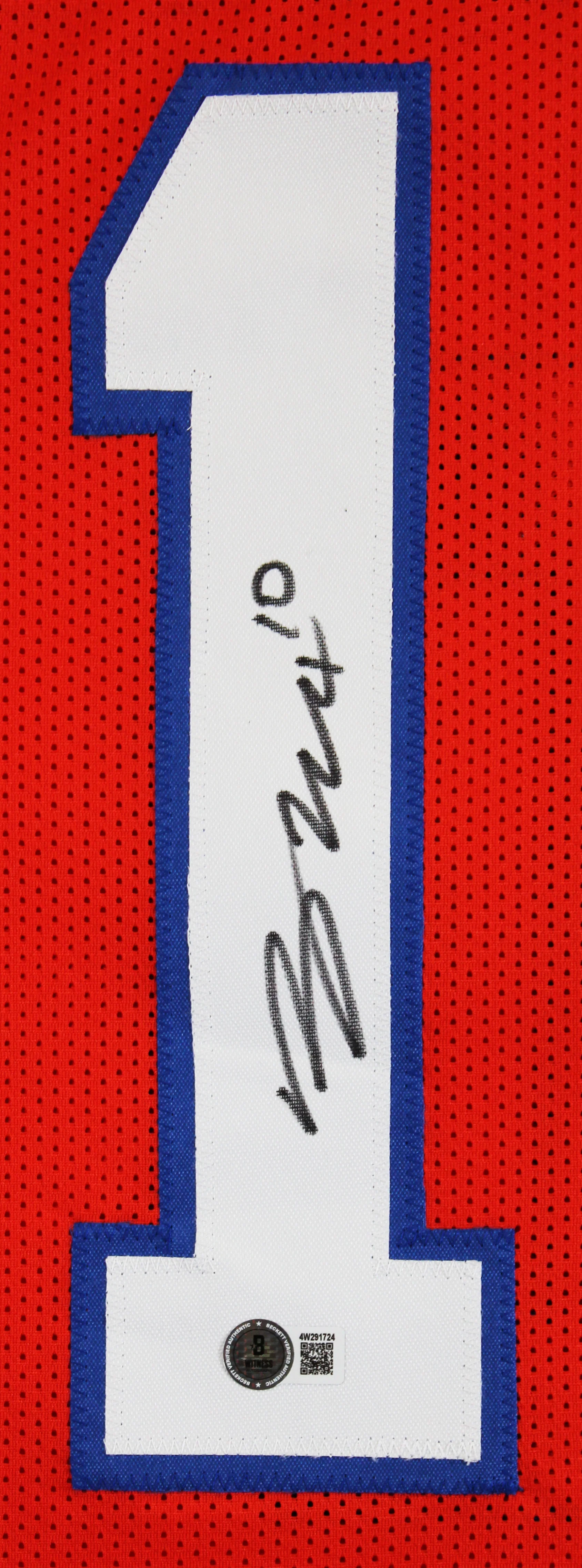 Bo Nix Authentic Signed Orange Throwback Pro Style Jersey BAS Witnessed - Image 3