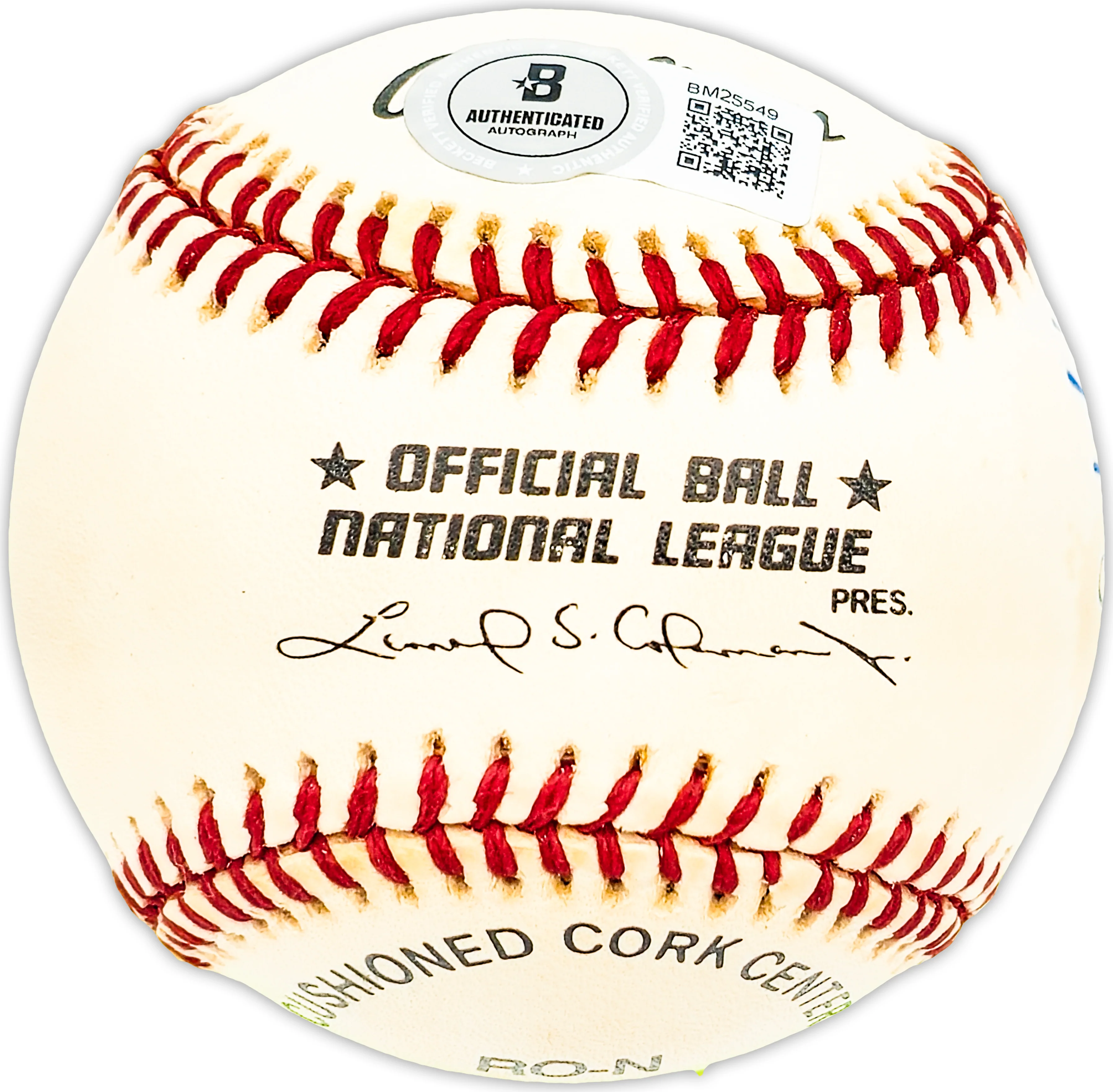 Bob Addis Autographed Official NL Baseball Chicago Cubs Beckett BAS QR #BM25549 - Image 2