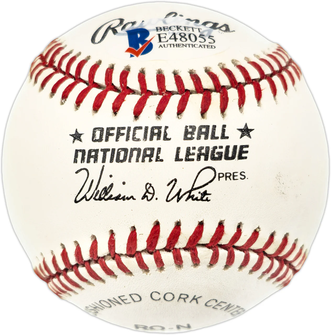 Bob Buhl Autographed Official NL Baseball Milwaukee Braves Beckett BAS #E48055 - Image 2