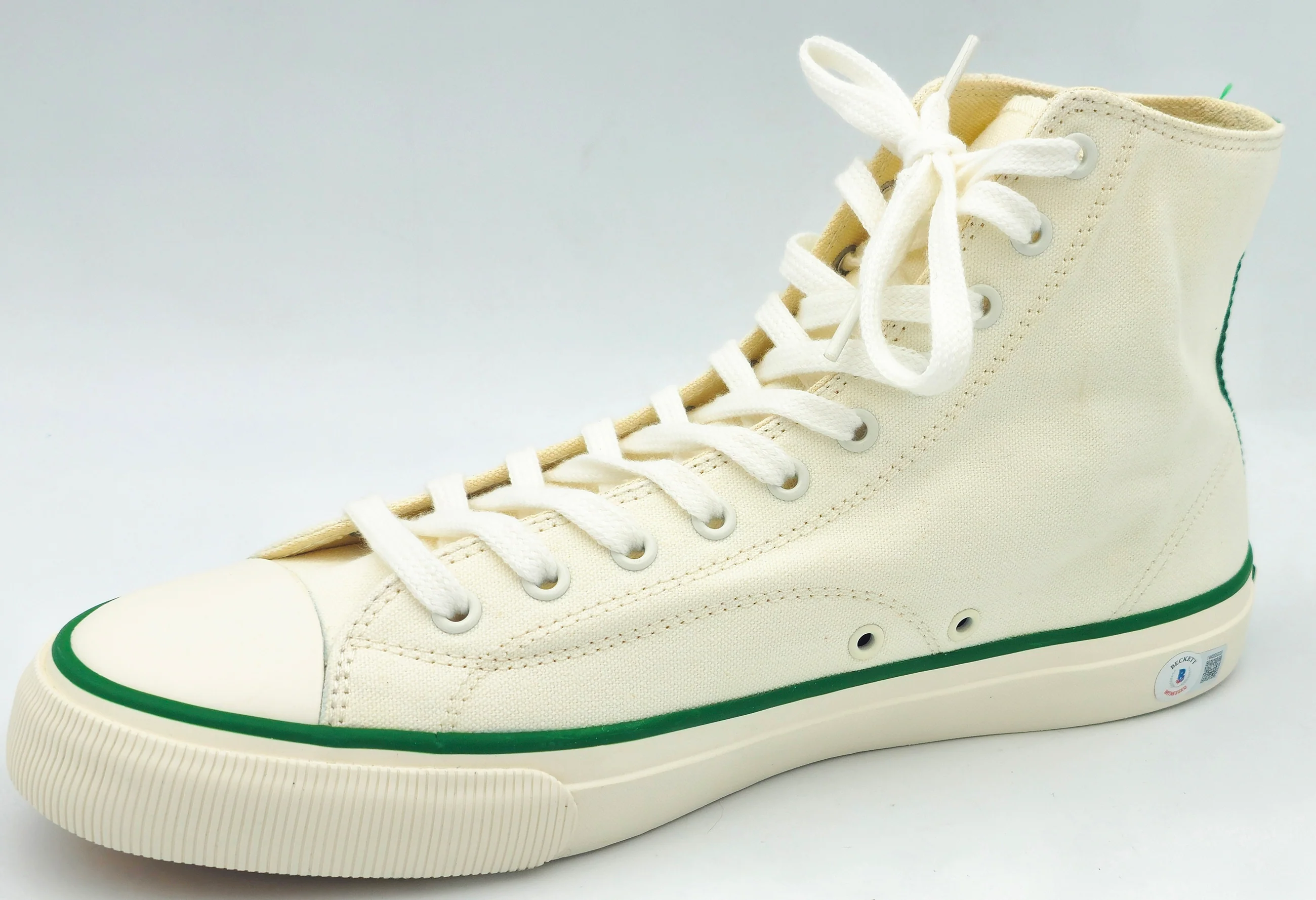 Bob Cousy Autographed White P.F. Flyers All-American HI Cousy Shoes Boston Celtics Size 12 Beckett BAS Witness Stock #236685 - Image 4