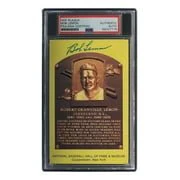 Bob Lemon Signed 4x6 Cleveland HOF Plaque Card PSA/DNA 85027779 - Image 3