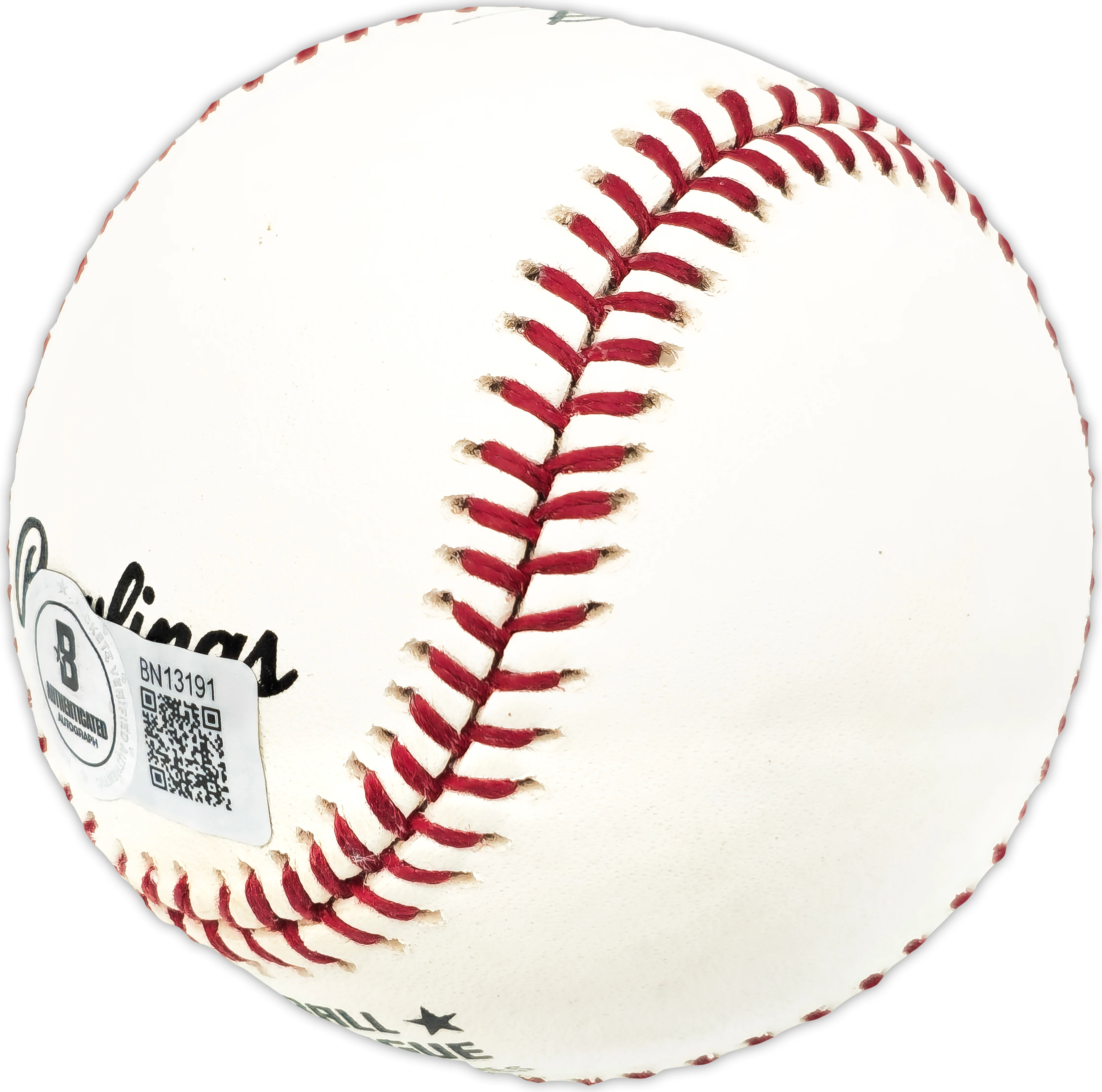 Bob Mabe Autographed Official NL Baseball Cincinnati Reds Beckett BAS QR #BN13191 - Image 3