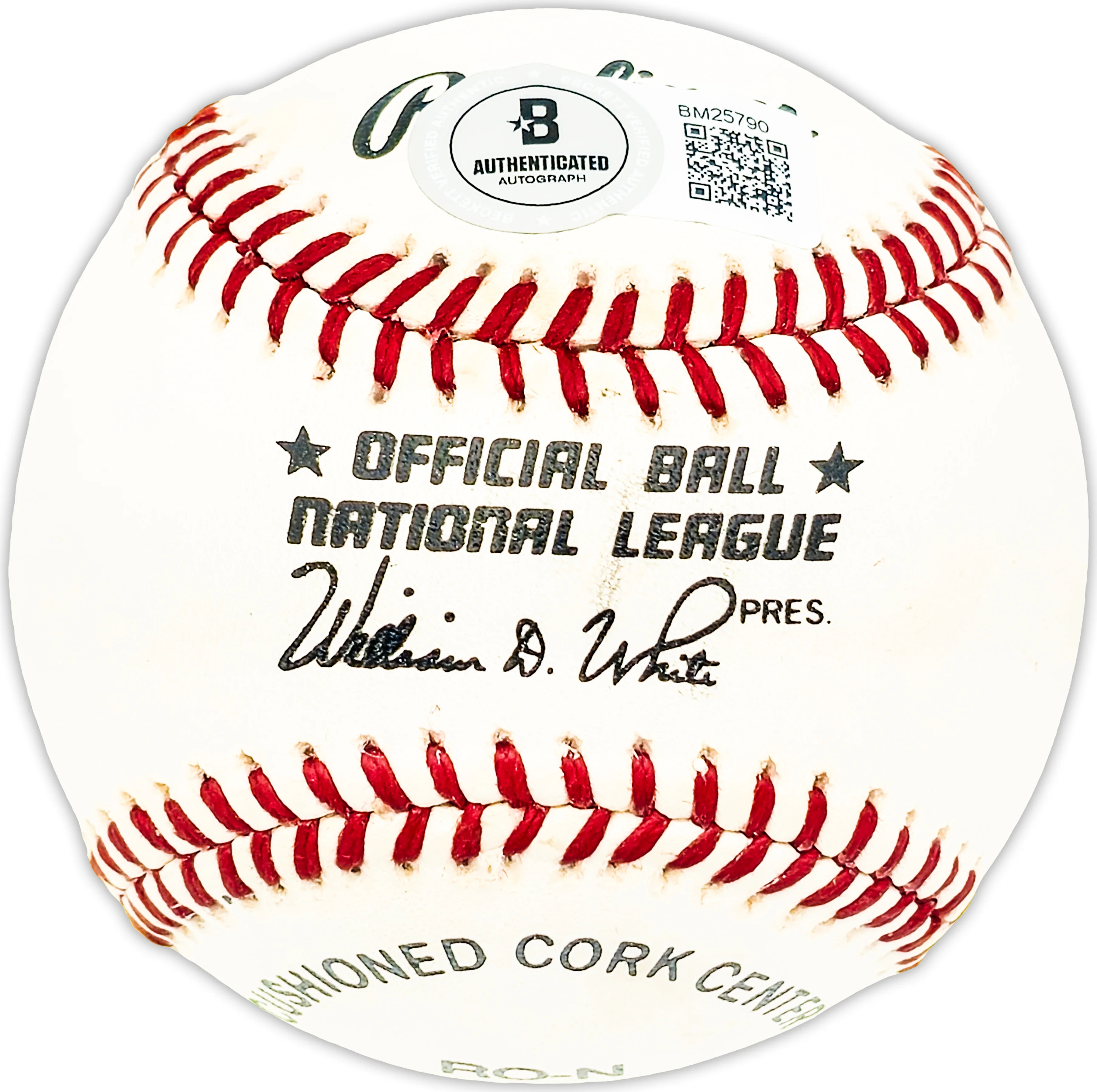 Bob Miller Autographed Official NL Baseball Cincinnati Reds, New York Mets Beckett BAS QR #BM25790 - Image 2