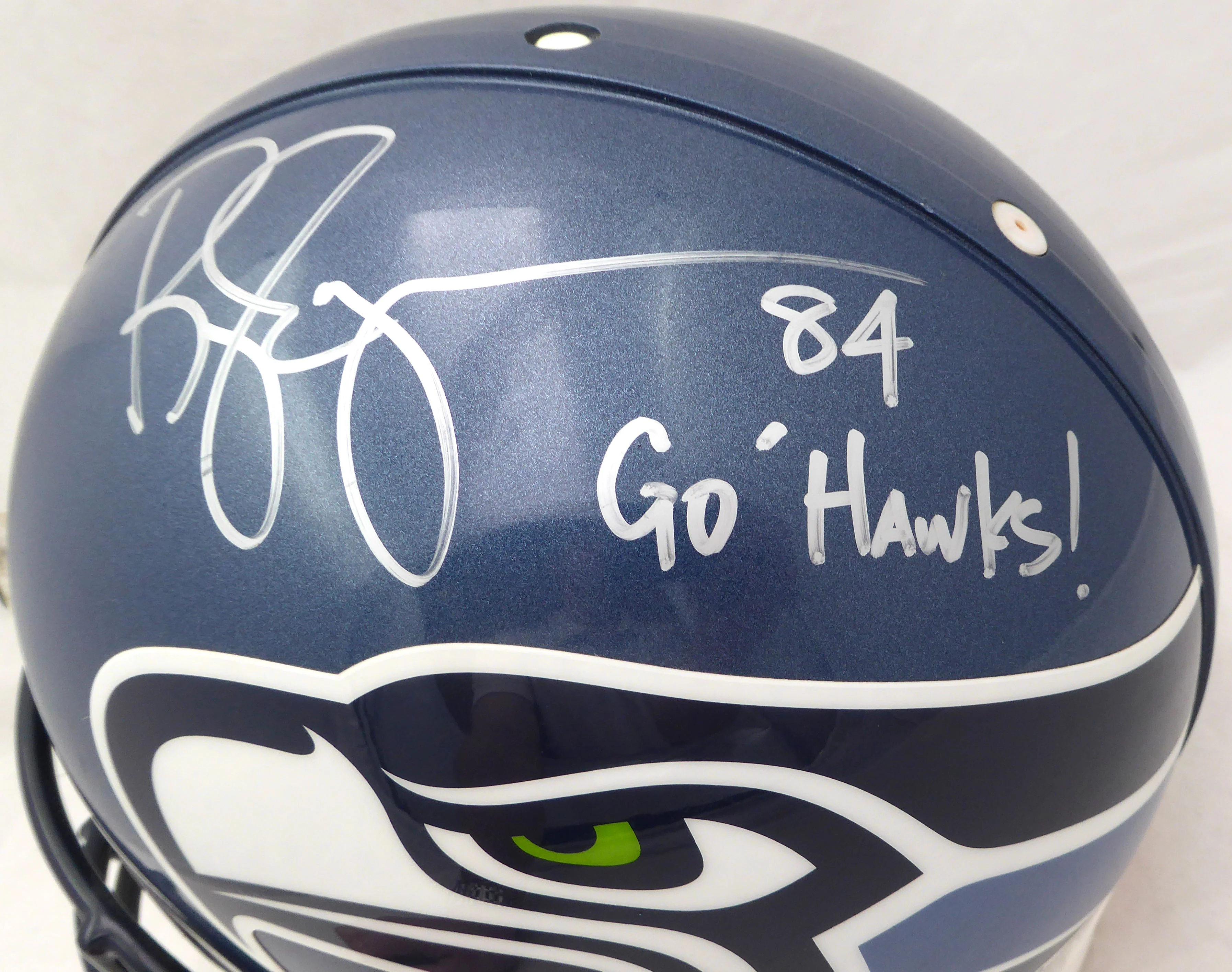 Bobby Engram Autographed Seattle Seahawks Full Size Authentic Proline Helmet "Go Hawks" MCS Holo #82164 - Image 3