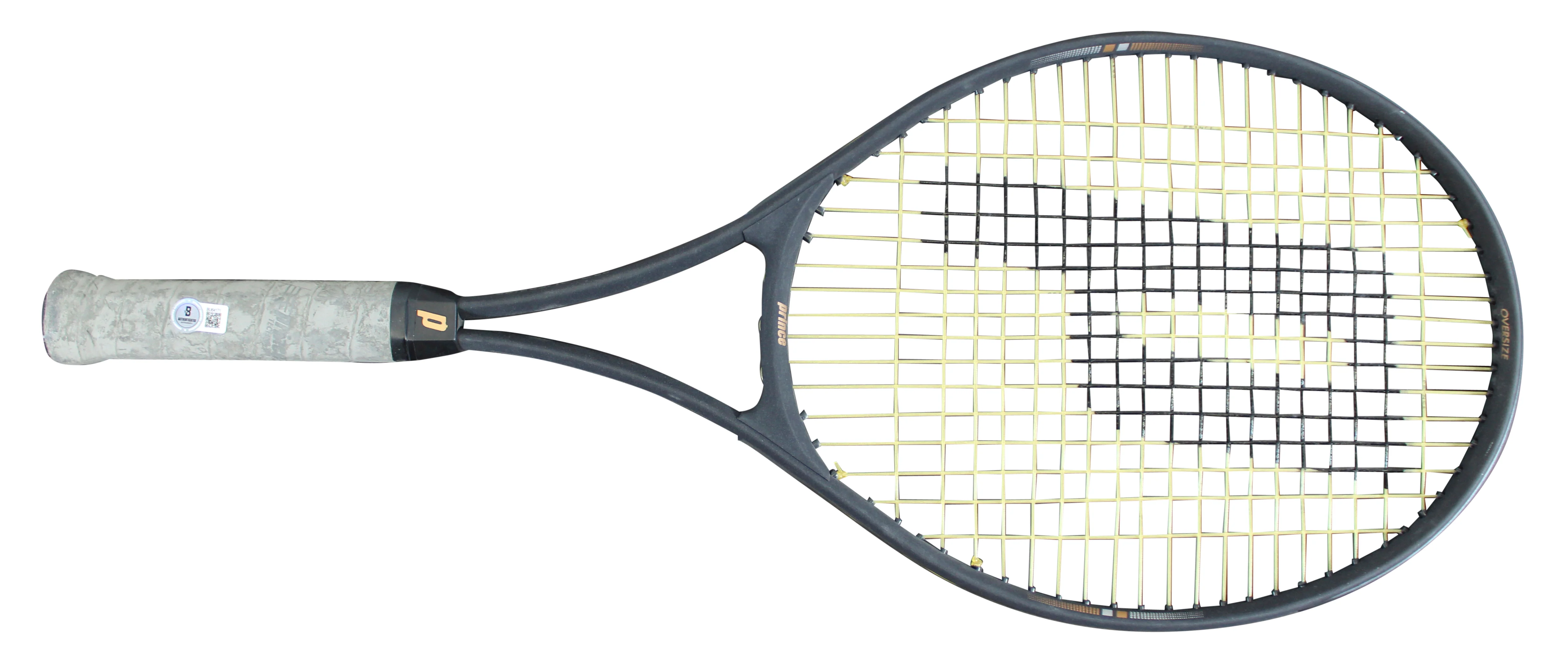 Bobby Riggs 2x Signed Match Used Penn Prince Pro Oversize Racket & Cover BAS - Image 5