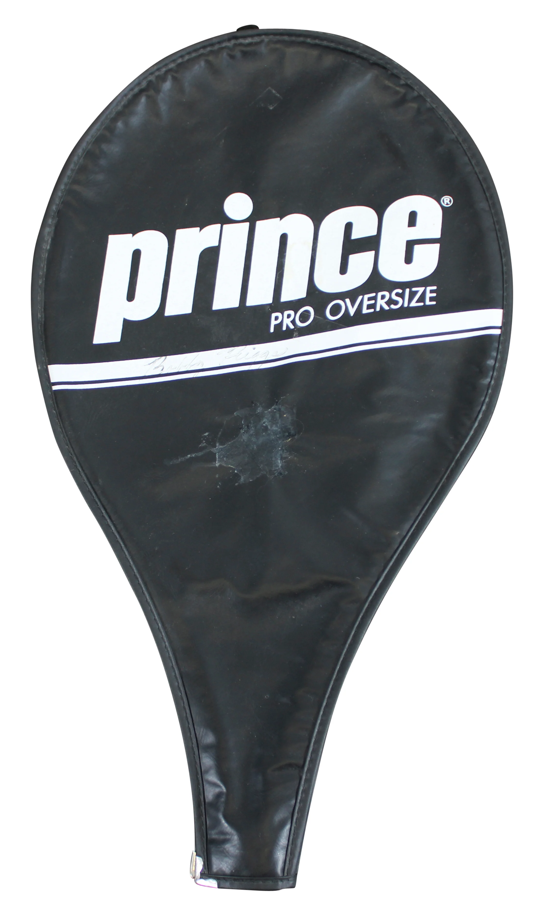 Bobby Riggs 2x Signed Match Used Penn Prince Pro Oversize Racket & Cover BAS - Image 6