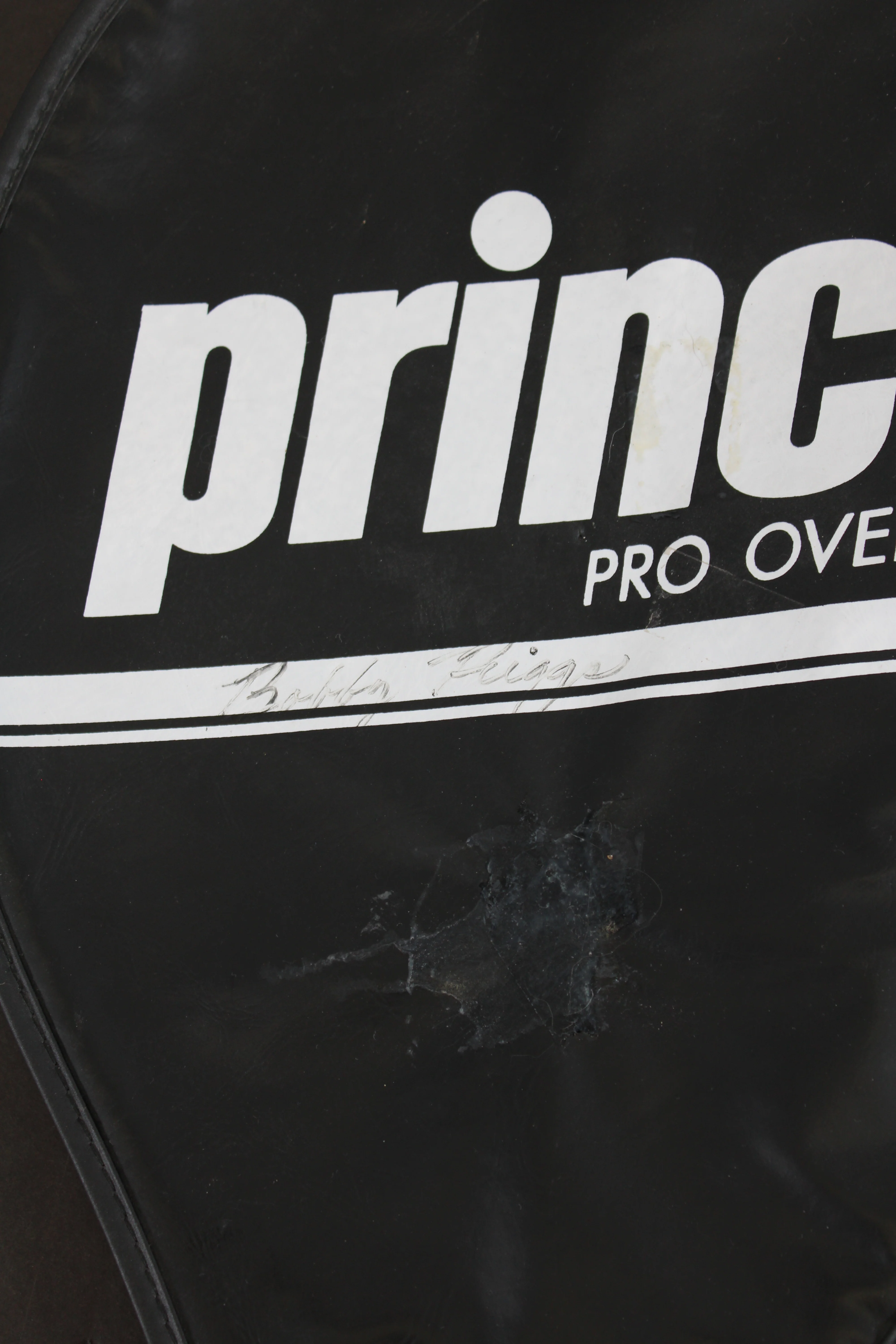 Bobby Riggs 2x Signed Match Used Penn Prince Pro Oversize Racket & Cover BAS - Image 7