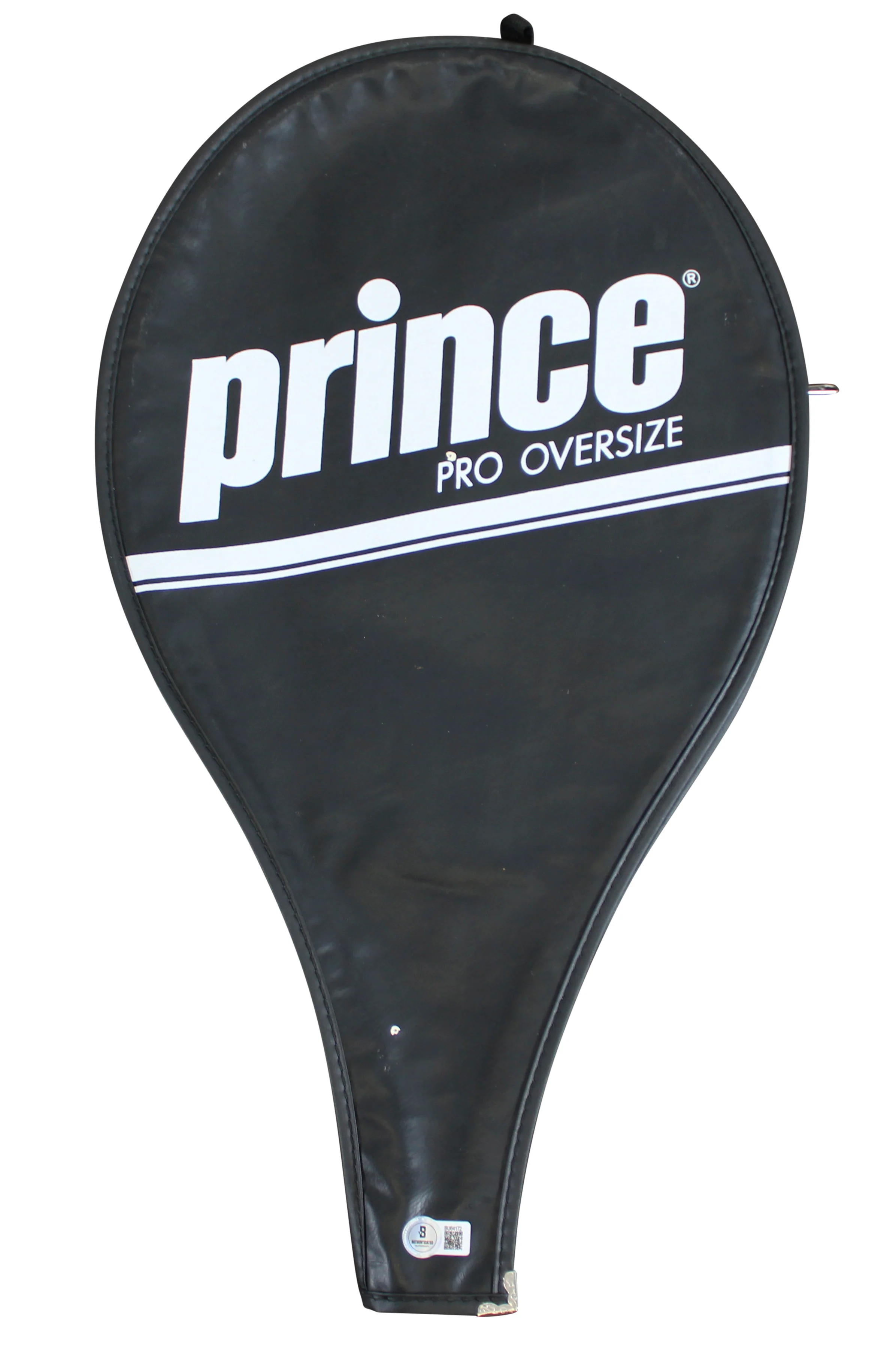 Bobby Riggs 2x Signed Match Used Penn Prince Pro Oversize Racket & Cover BAS - Image 8