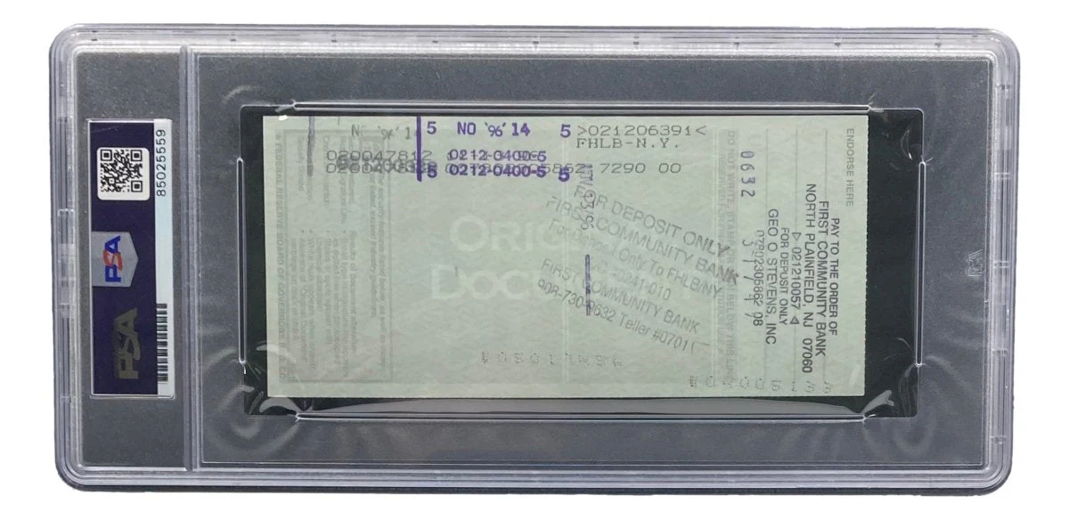 Bobby Thomson New York Giants Signed Bank Check PSA/DNA 85025559 - Image 2