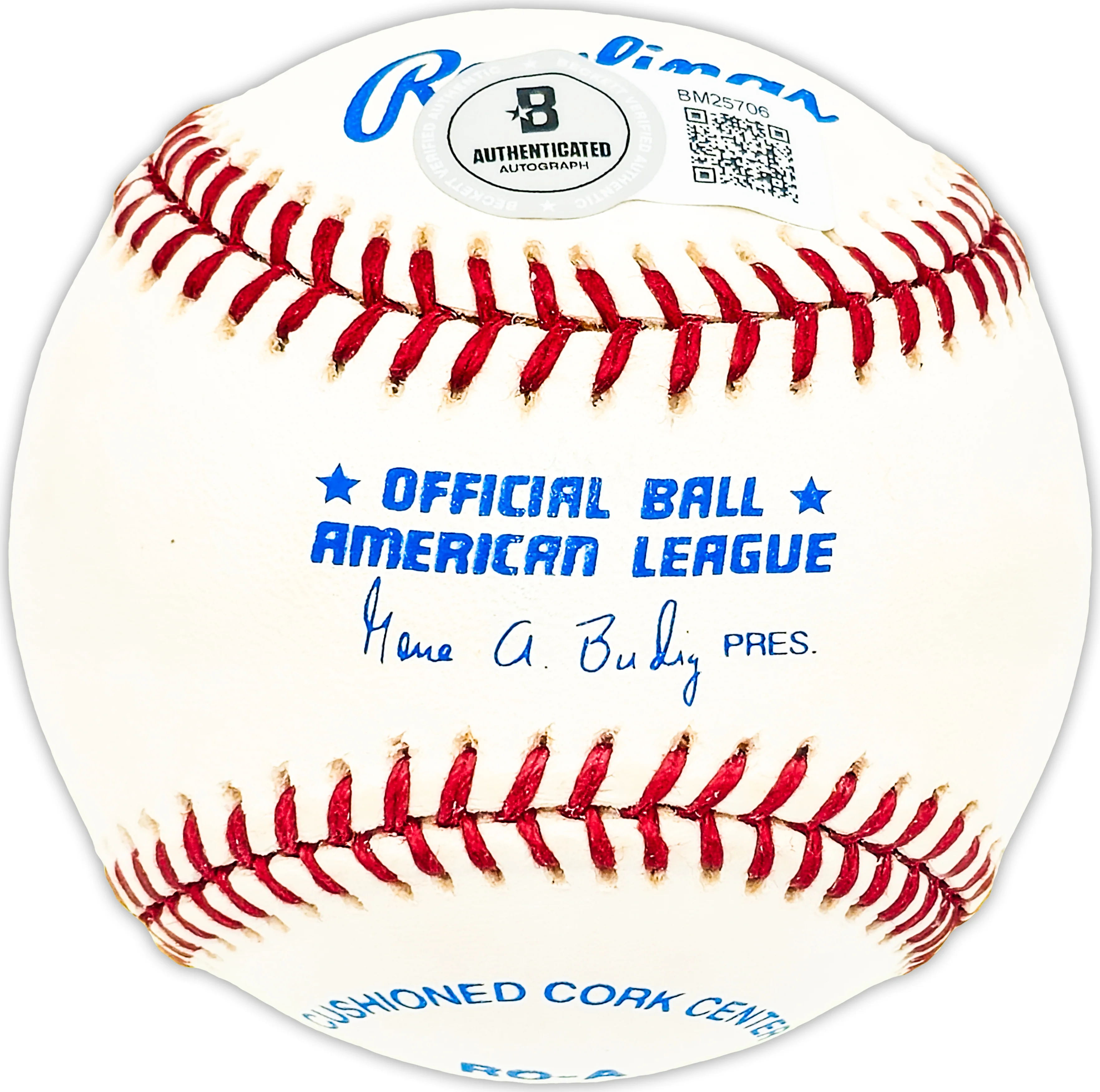 Bobby Wilkins Autographed Official AL Baseball Philadelphia A's Beckett BAS QR #BM25706 - Image 2