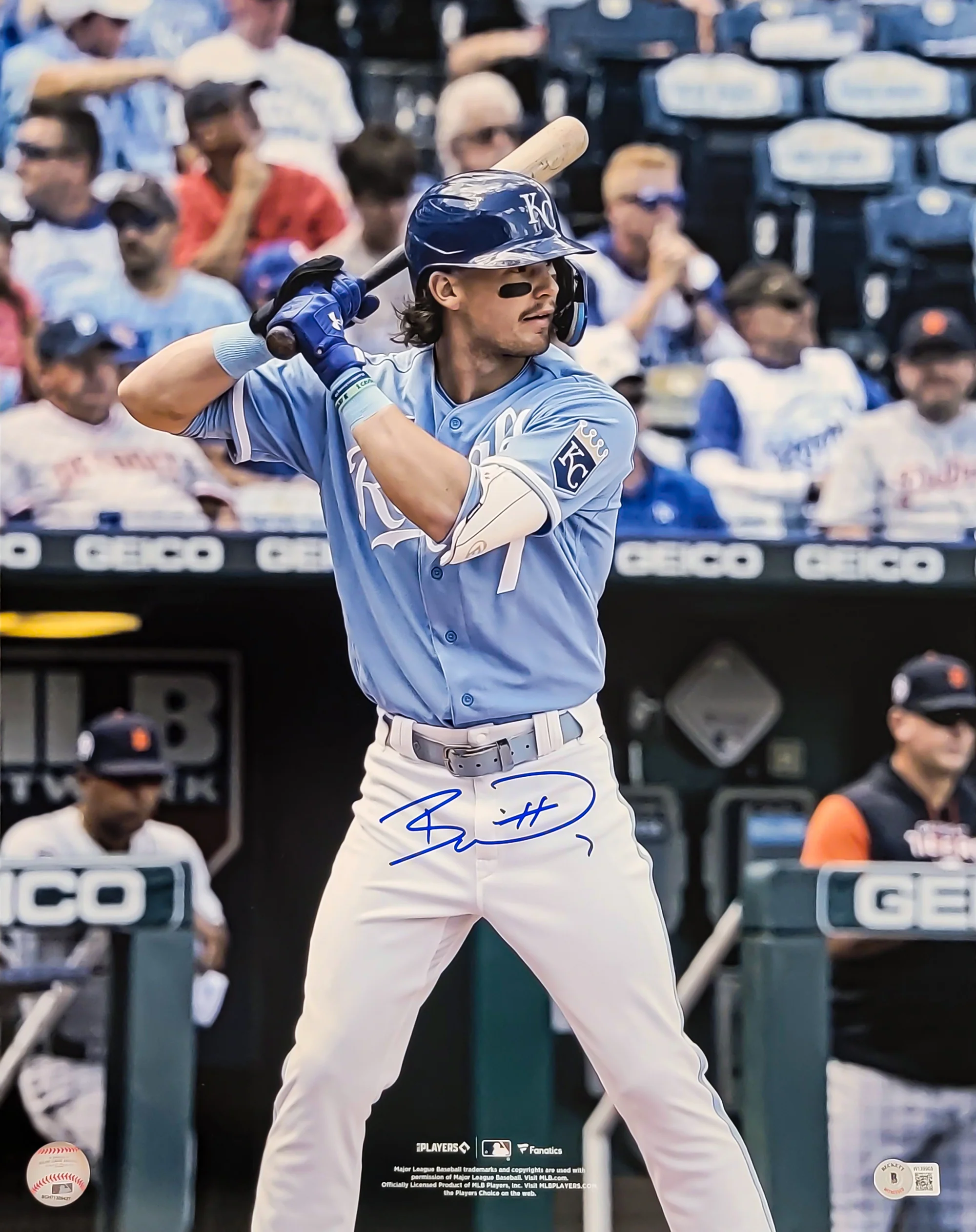 Bobby Witt Jr. Autographed Framed 16x20 Photo Kansas City Royals Beckett BAS Witness Stock #254232 - Image 2