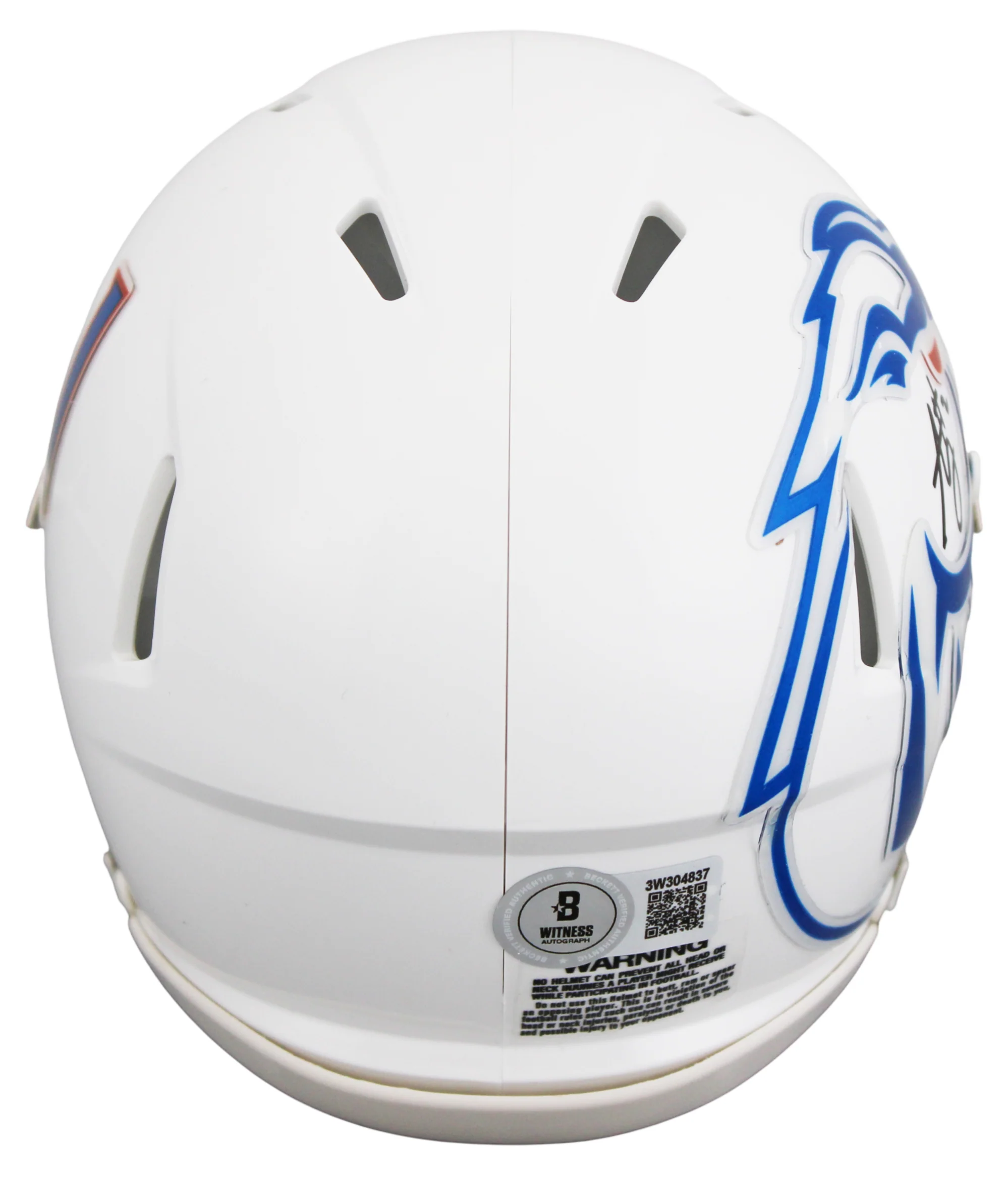 Boise State Ashton Jeanty Authentic Signed White Speed Mini Helmet BAS Witnessed - Image 3