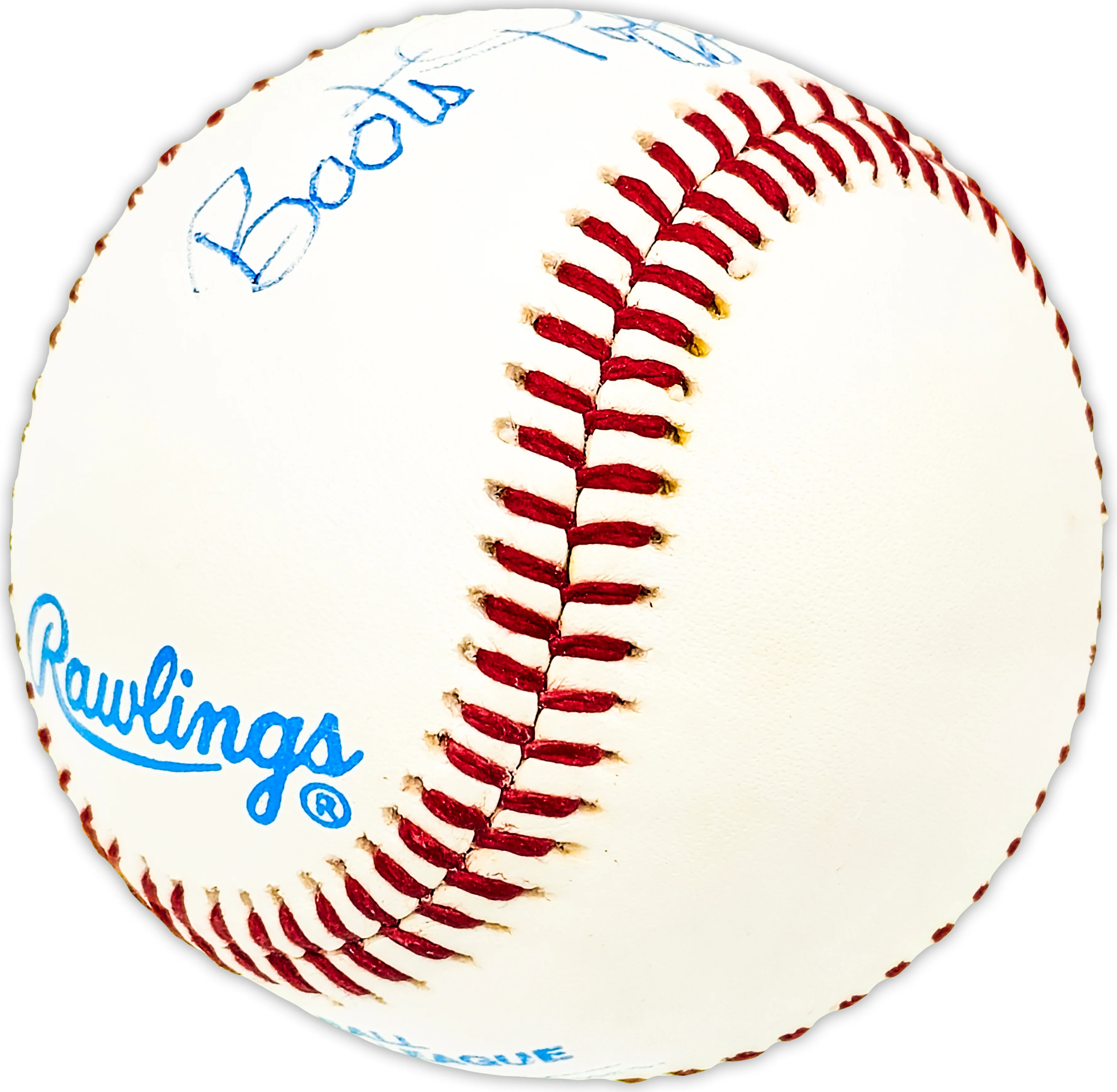 Boots Poffenberger Autographed Official Pacific Coast Baseball Detroit Tigers, Los Angeles Dodgers Beckett BAS QR #BM25228 - Image 3